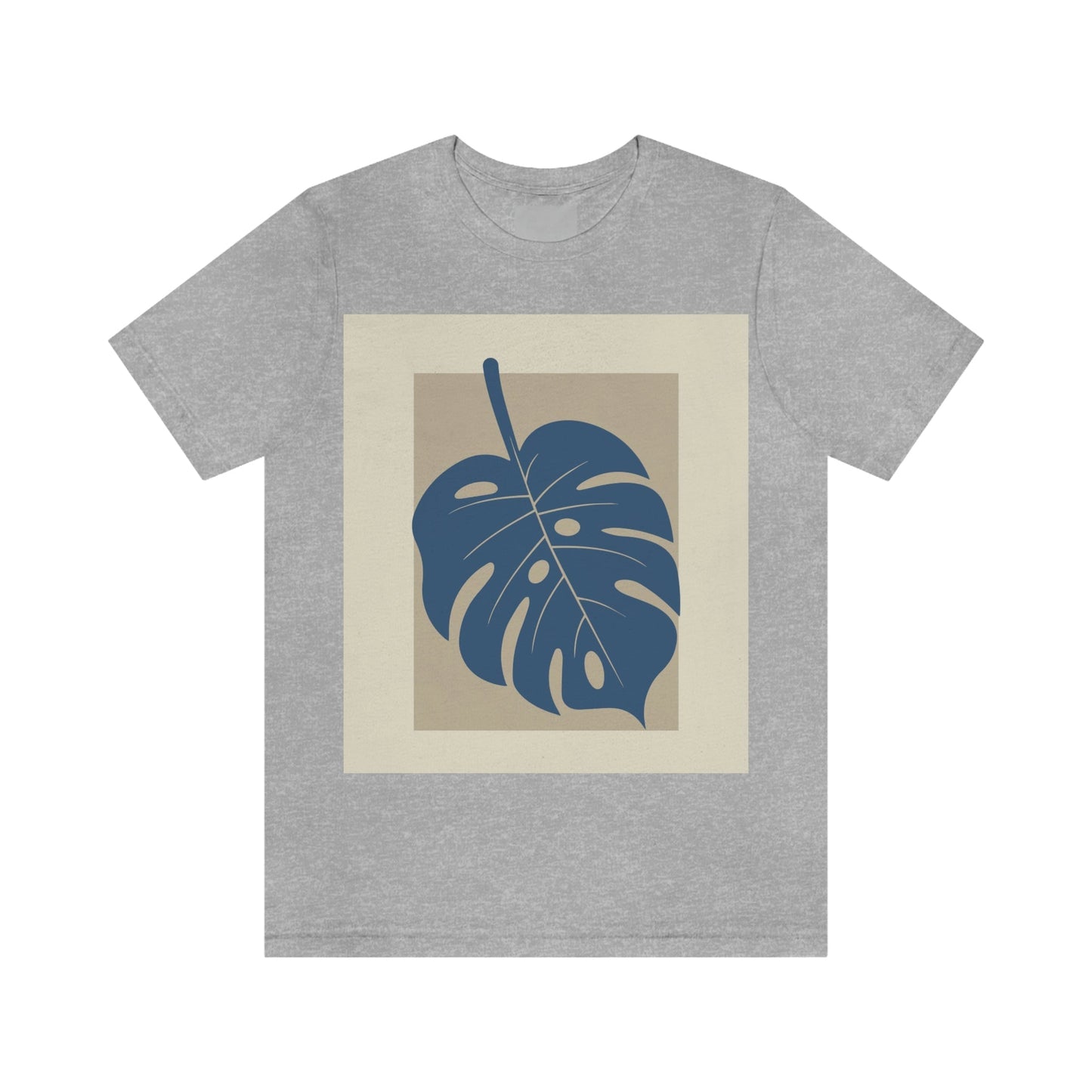 Monstera Leaf Modern Minimal Art Plant Unisex Jersey Short Sleeve T-Shirt Ichaku [Perfect Gifts Selection]