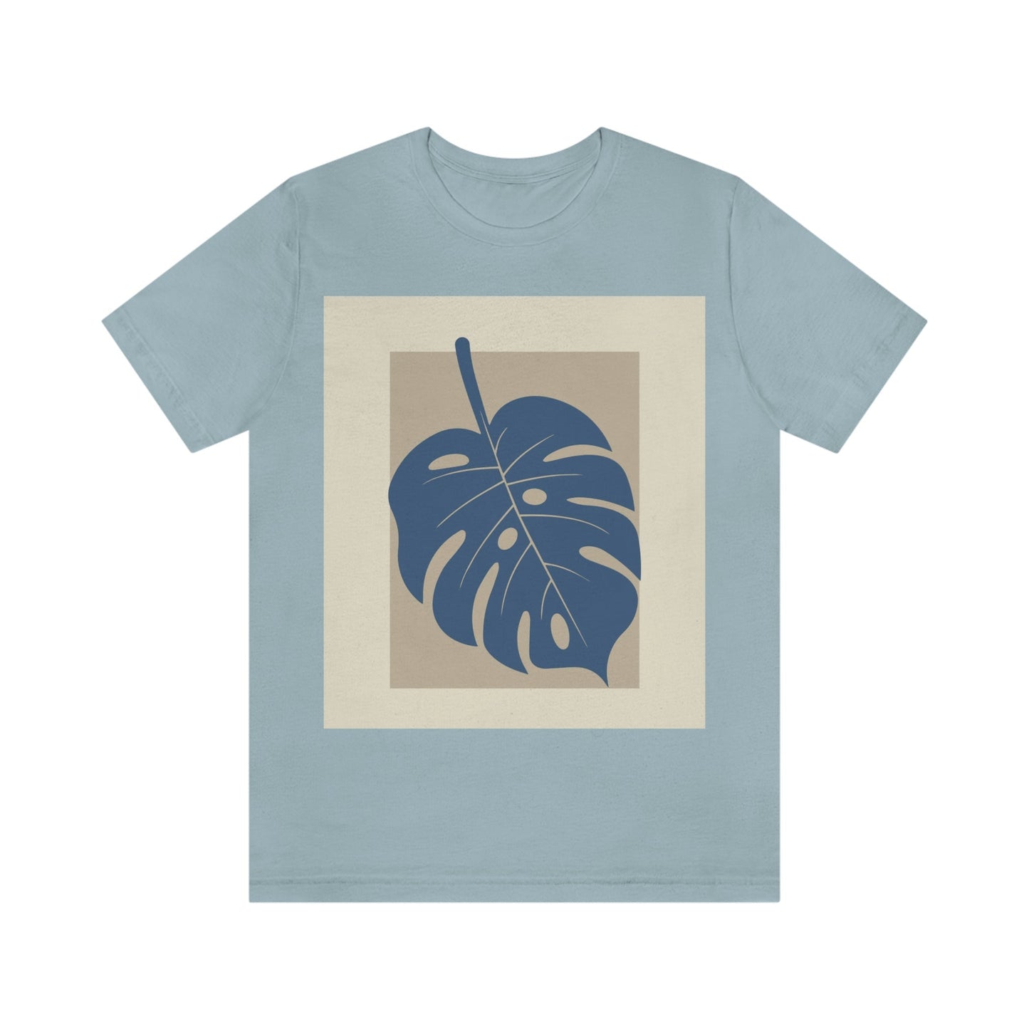 Monstera Leaf Modern Minimal Art Plant Unisex Jersey Short Sleeve T-Shirt Ichaku [Perfect Gifts Selection]