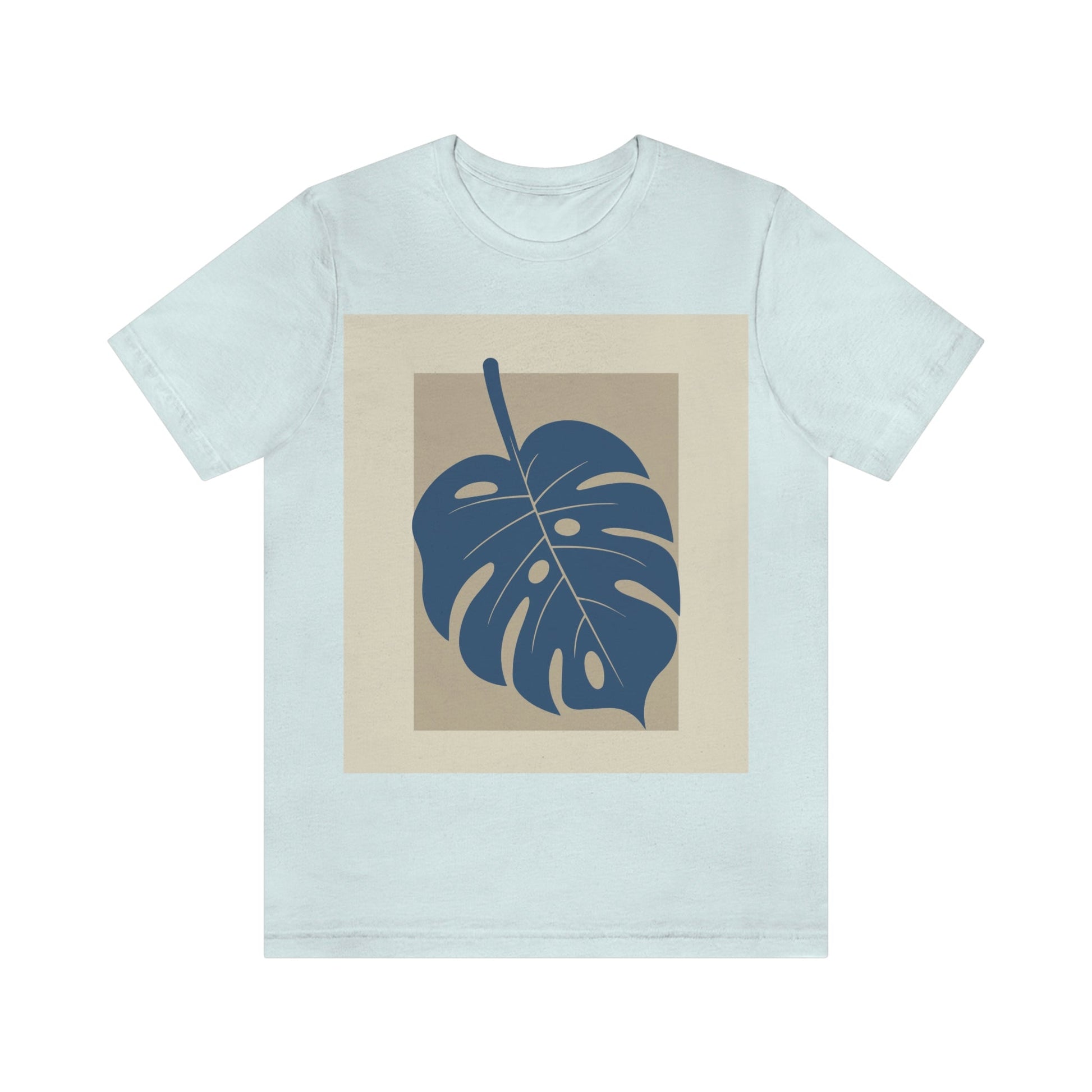 Monstera Leaf Modern Minimal Art Plant Unisex Jersey Short Sleeve T-Shirt Ichaku [Perfect Gifts Selection]