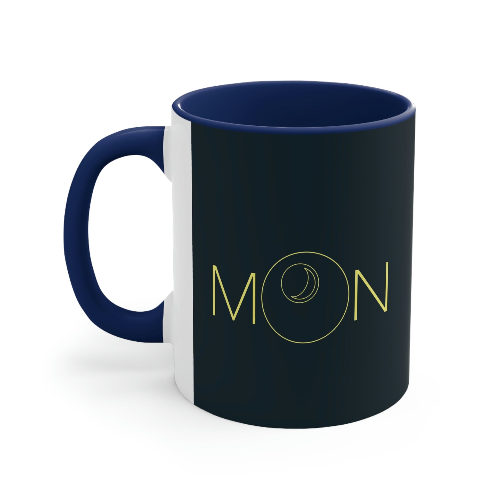 Moon Aesthetic Typography Graphic Drawing Art Accent Coffee Mug 11oz Ichaku [Perfect Gifts Selection]