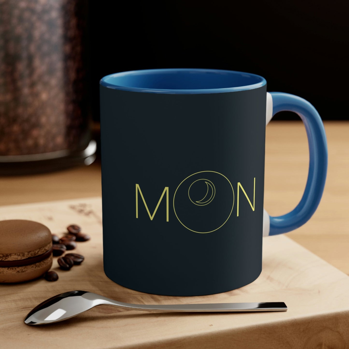 Moon Aesthetic Typography Graphic Drawing Art Accent Coffee Mug 11oz Ichaku [Perfect Gifts Selection]