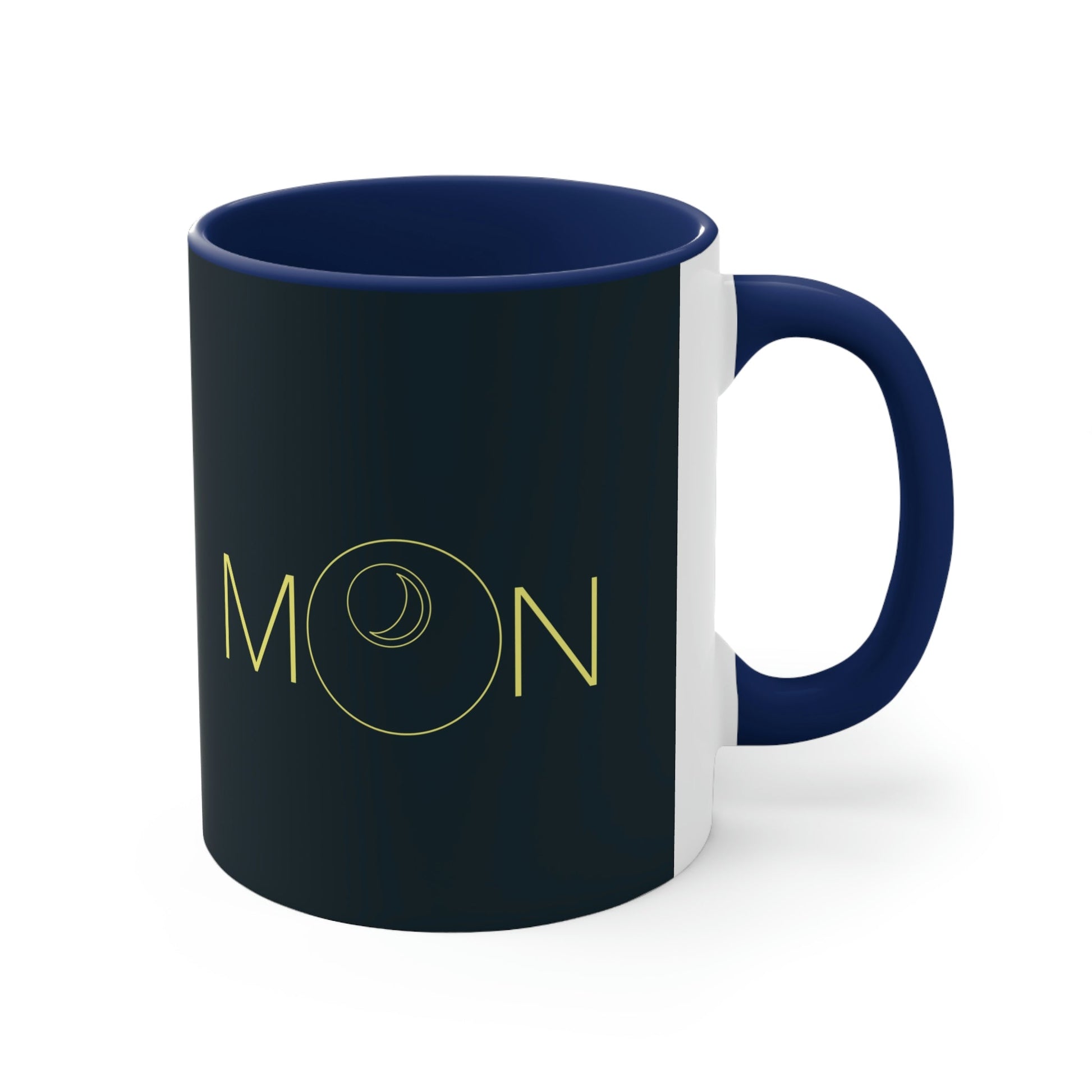 Moon Aesthetic Typography Graphic Drawing Art Accent Coffee Mug 11oz Ichaku [Perfect Gifts Selection]