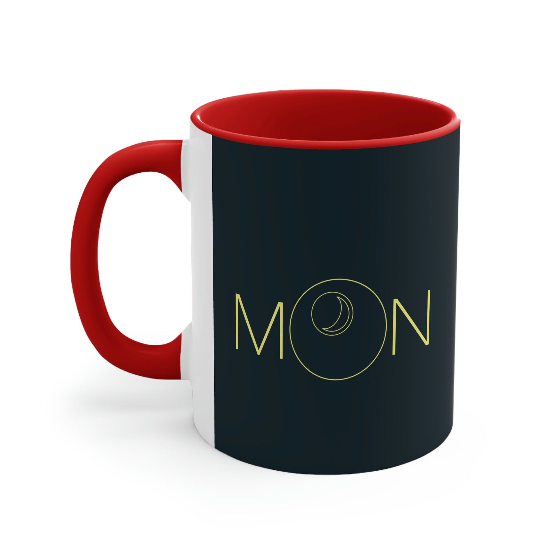 Moon Aesthetic Typography Graphic Drawing Art Accent Coffee Mug 11oz Ichaku [Perfect Gifts Selection]