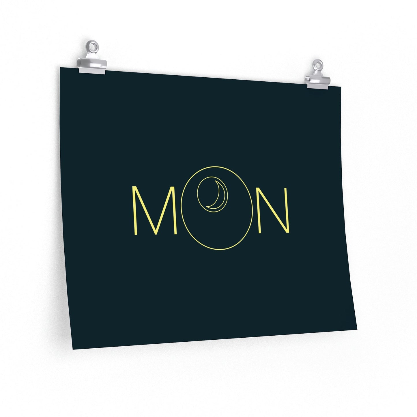 Moon Aesthetic Typography Graphic Drawing Art Premium Matte Horizontal Posters Ichaku [Perfect Gifts Selection]