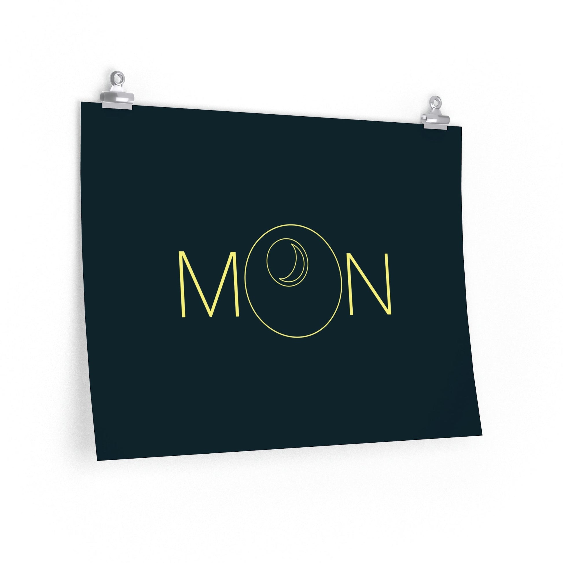 Moon Aesthetic Typography Graphic Drawing Art Premium Matte Horizontal Posters Ichaku [Perfect Gifts Selection]