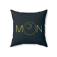 Moon Aesthetic Typography Graphic Drawing Art Spun Polyester Square Pillow Ichaku [Perfect Gifts Selection]