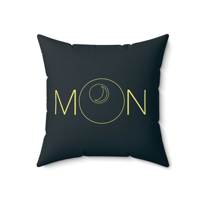 Moon Aesthetic Typography Graphic Drawing Art Spun Polyester Square Pillow Ichaku [Perfect Gifts Selection]