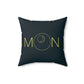 Moon Aesthetic Typography Graphic Drawing Art Spun Polyester Square Pillow Ichaku [Perfect Gifts Selection]