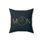 Moon Aesthetic Typography Graphic Drawing Art Spun Polyester Square Pillow Ichaku [Perfect Gifts Selection]