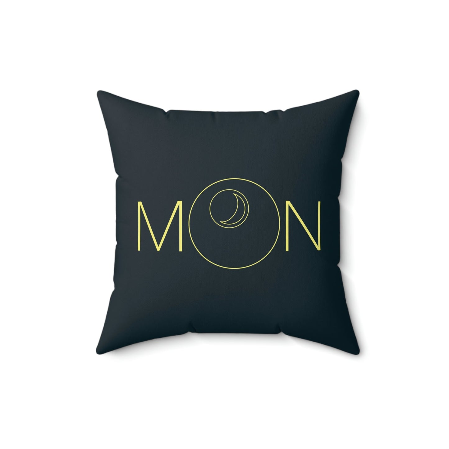 Moon Aesthetic Typography Graphic Drawing Art Spun Polyester Square Pillow Ichaku [Perfect Gifts Selection]