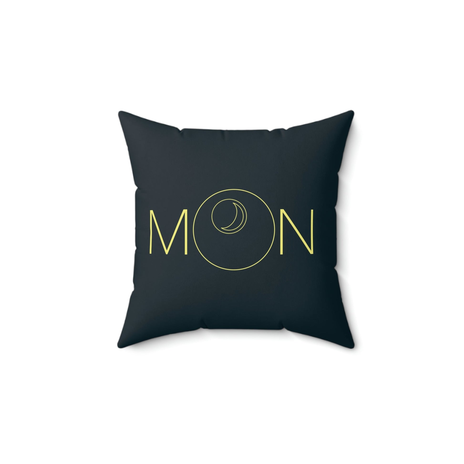 Moon Aesthetic Typography Graphic Drawing Art Spun Polyester Square Pillow Ichaku [Perfect Gifts Selection]