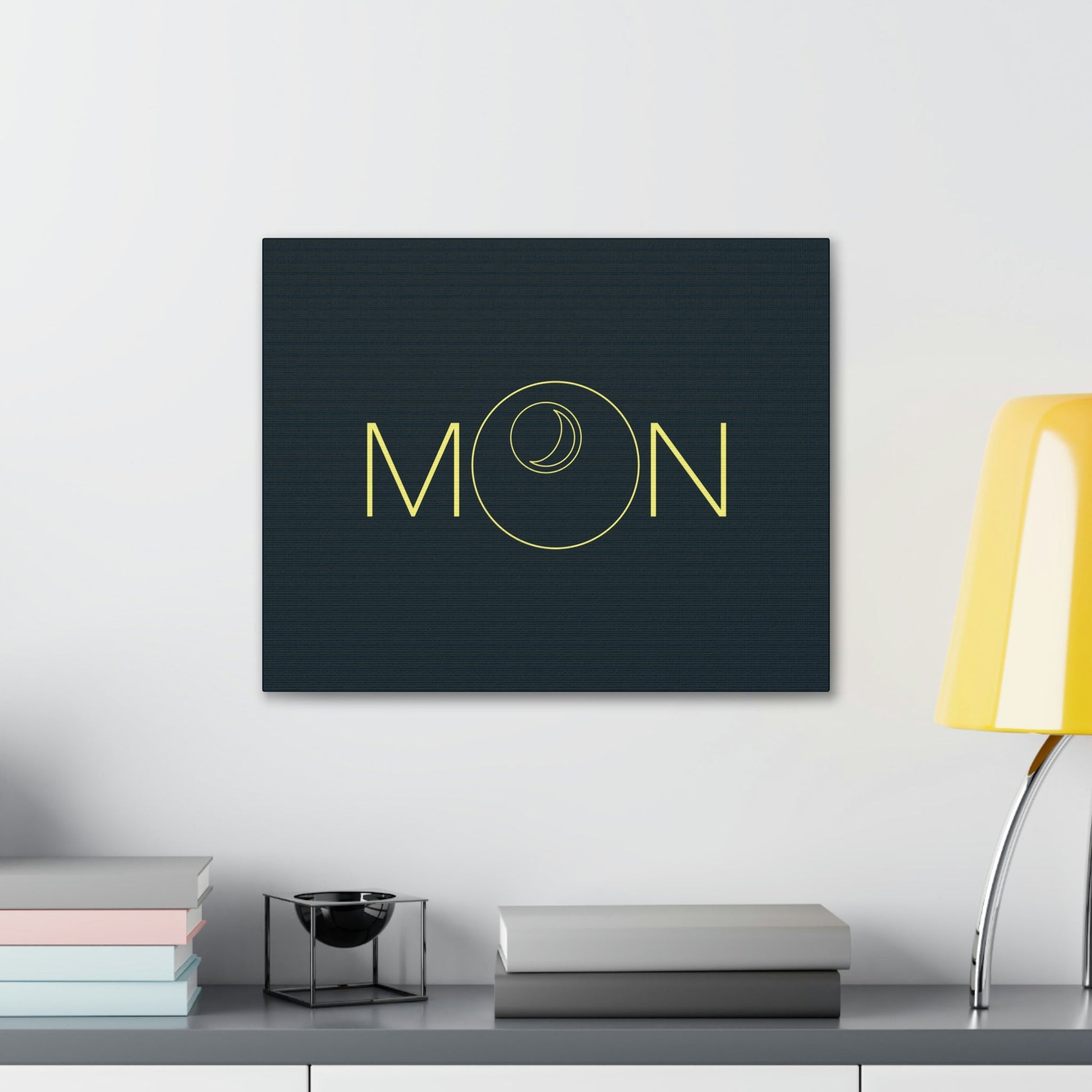 Moon Aesthetic Typography Graphic Drawing Classic Art Canvas Gallery Wraps Ichaku [Perfect Gifts Selection]