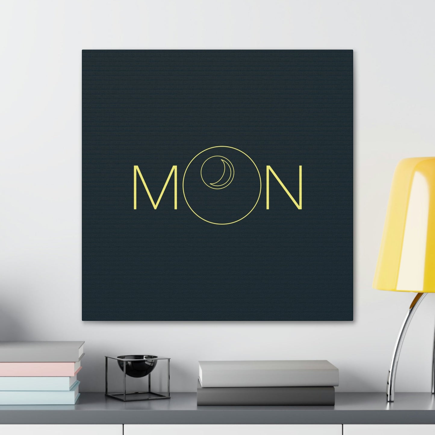 Moon Aesthetic Typography Graphic Drawing Classic Art Canvas Gallery Wraps Ichaku [Perfect Gifts Selection]