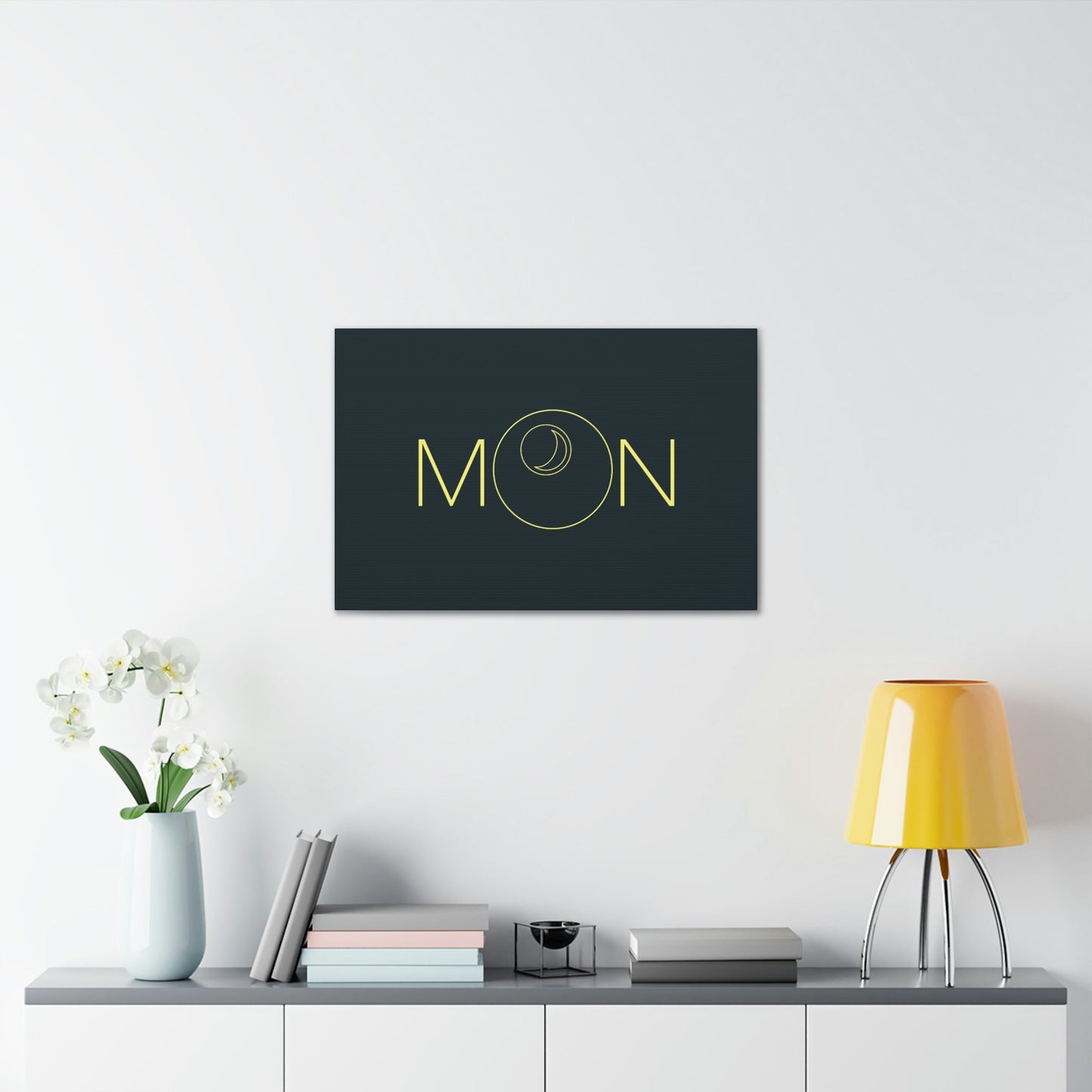 Moon Aesthetic Typography Graphic Drawing Classic Art Canvas Gallery Wraps Ichaku [Perfect Gifts Selection]