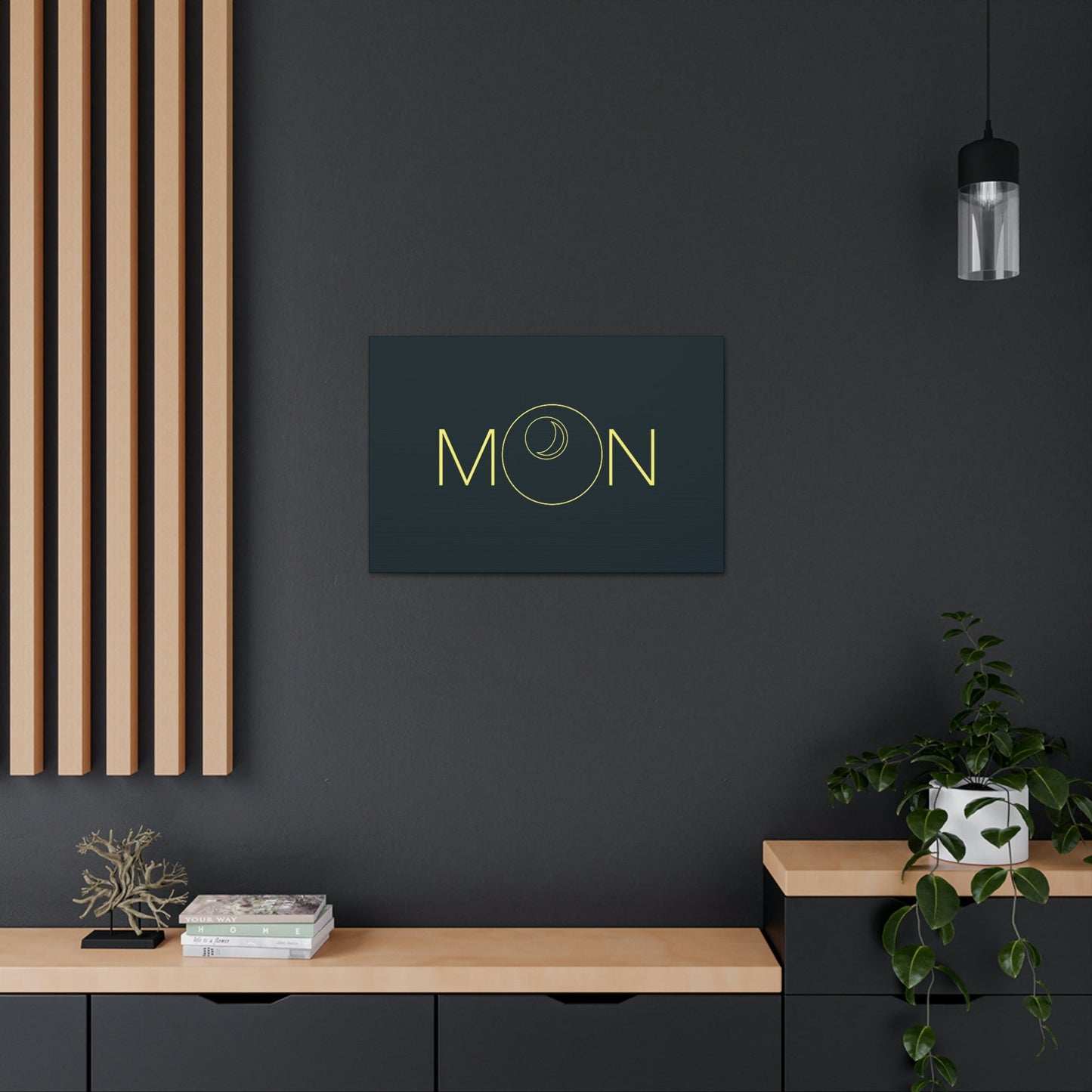 Moon Aesthetic Typography Graphic Drawing Classic Art Canvas Gallery Wraps Ichaku [Perfect Gifts Selection]