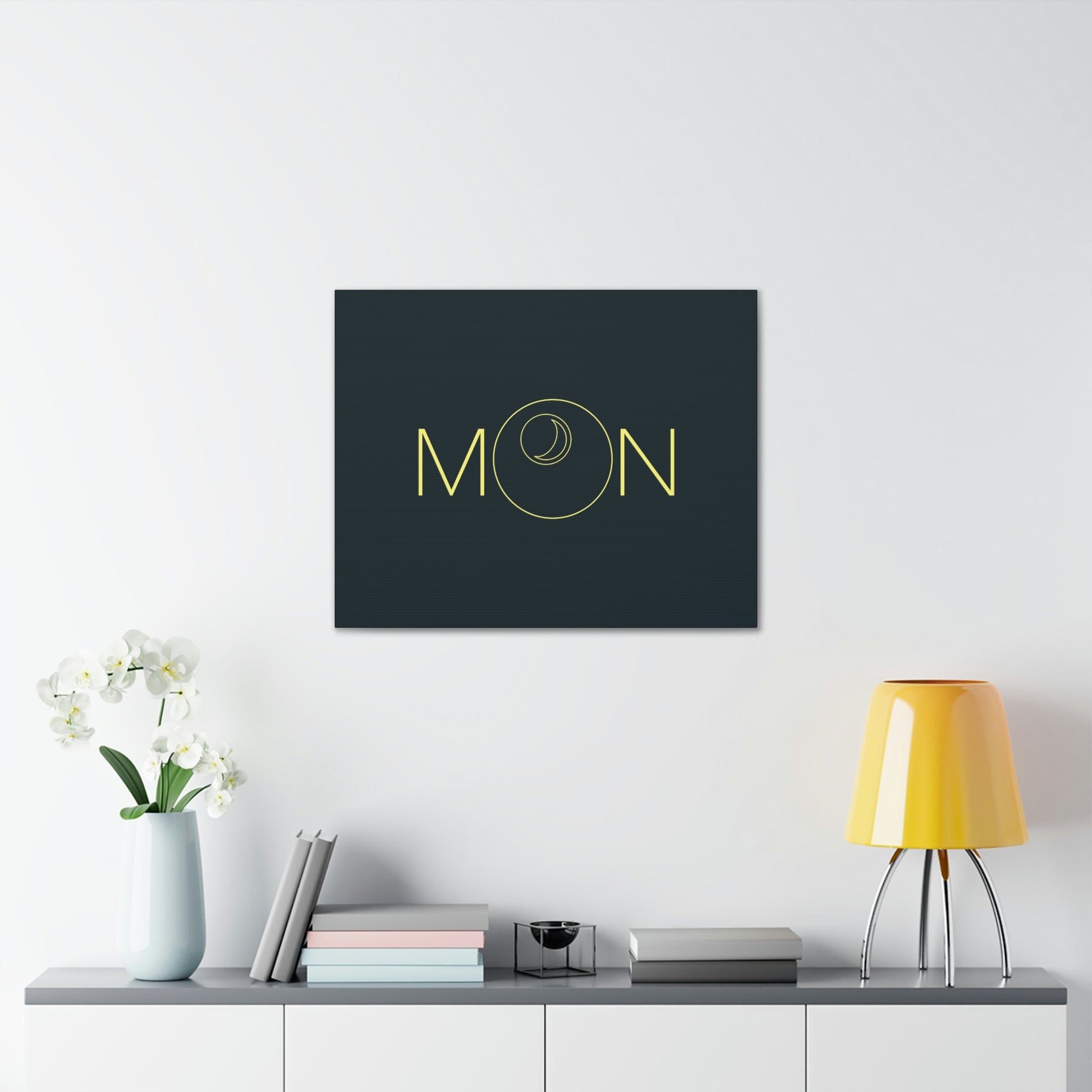 Moon Aesthetic Typography Graphic Drawing Classic Art Canvas Gallery Wraps Ichaku [Perfect Gifts Selection]