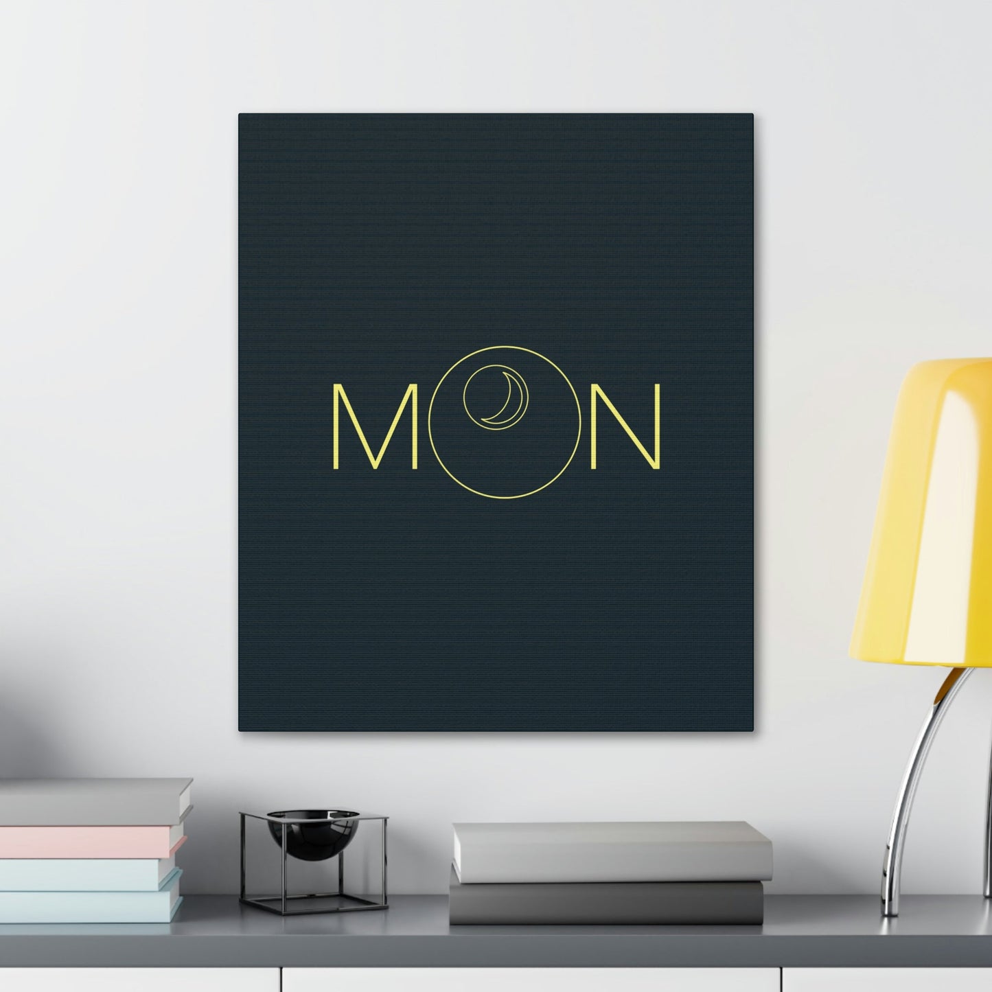 Moon Aesthetic Typography Graphic Drawing Classic Art Canvas Gallery Wraps Ichaku [Perfect Gifts Selection]