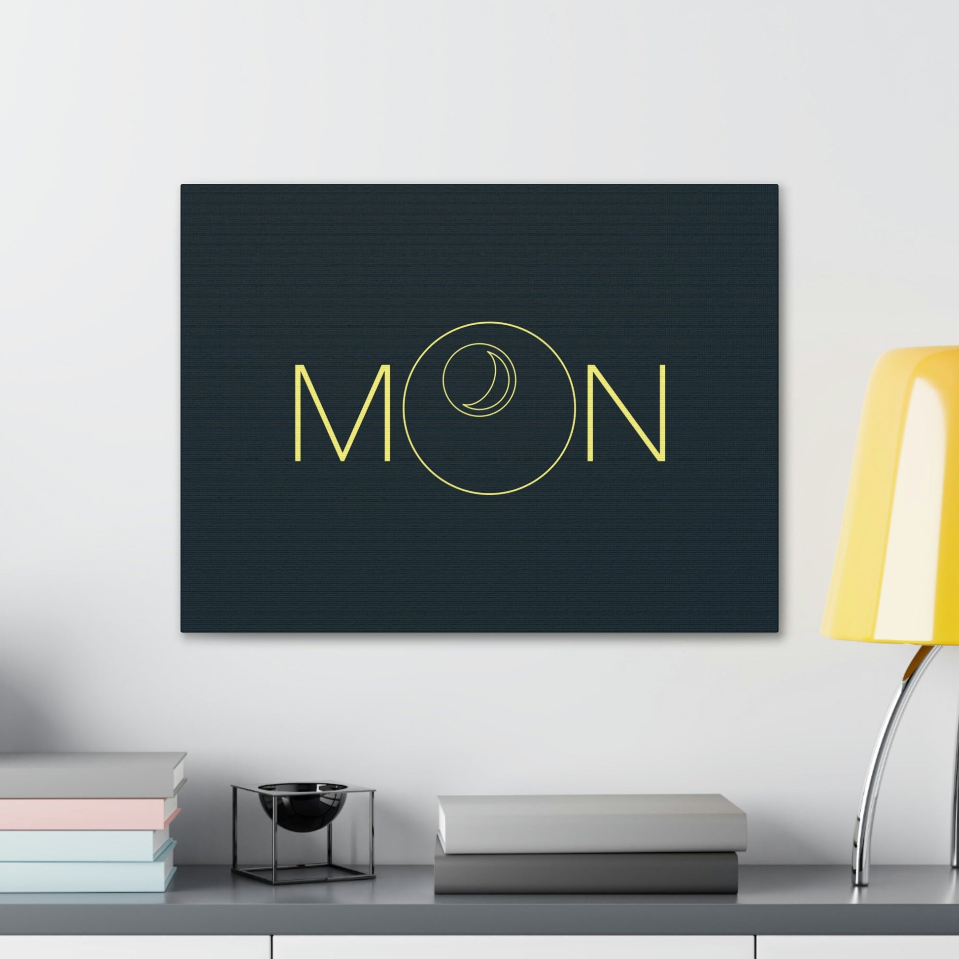 Moon Aesthetic Typography Graphic Drawing Classic Art Canvas Gallery Wraps Ichaku [Perfect Gifts Selection]