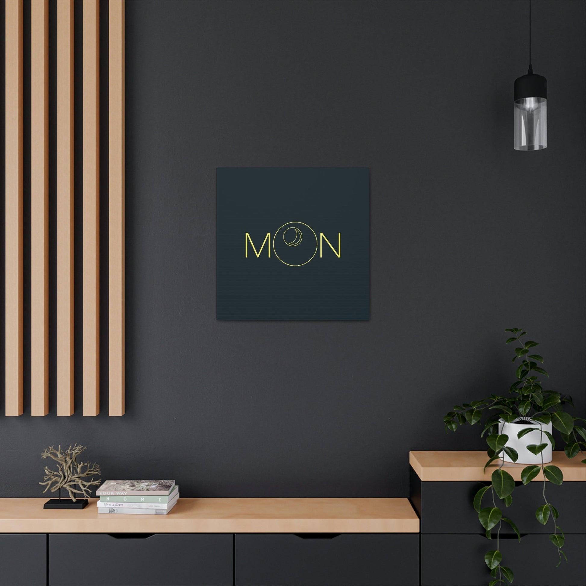 Moon Aesthetic Typography Graphic Drawing Classic Art Canvas Gallery Wraps Ichaku [Perfect Gifts Selection]