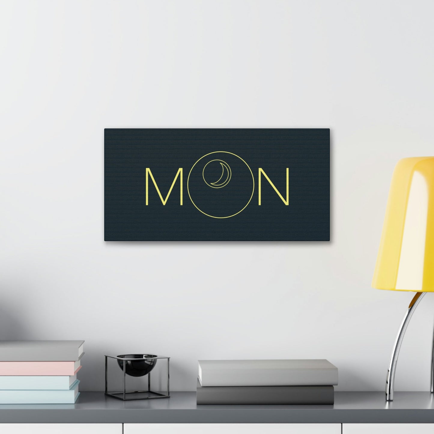 Moon Aesthetic Typography Graphic Drawing Classic Art Canvas Gallery Wraps Ichaku [Perfect Gifts Selection]