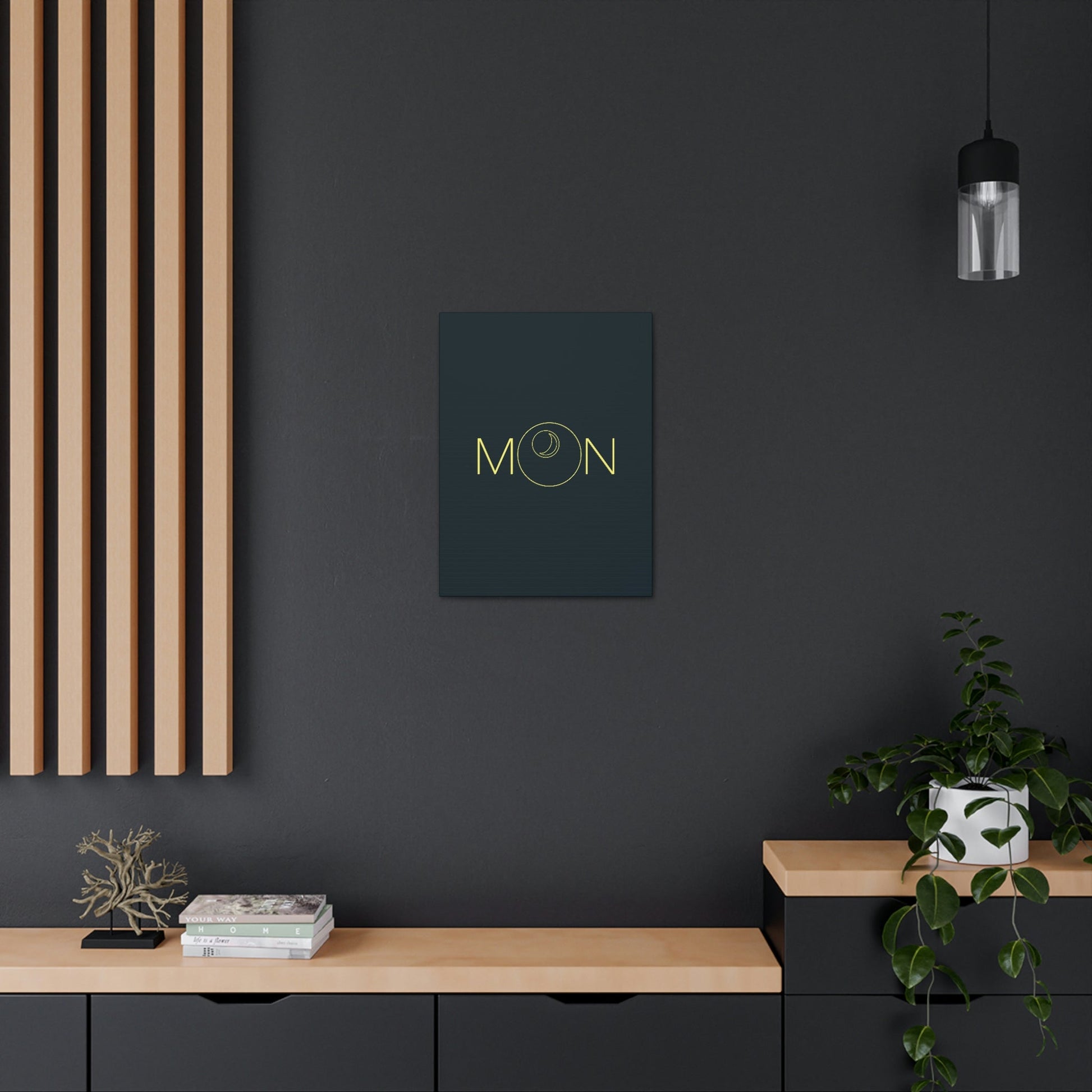 Moon Aesthetic Typography Graphic Drawing Classic Art Canvas Gallery Wraps Ichaku [Perfect Gifts Selection]