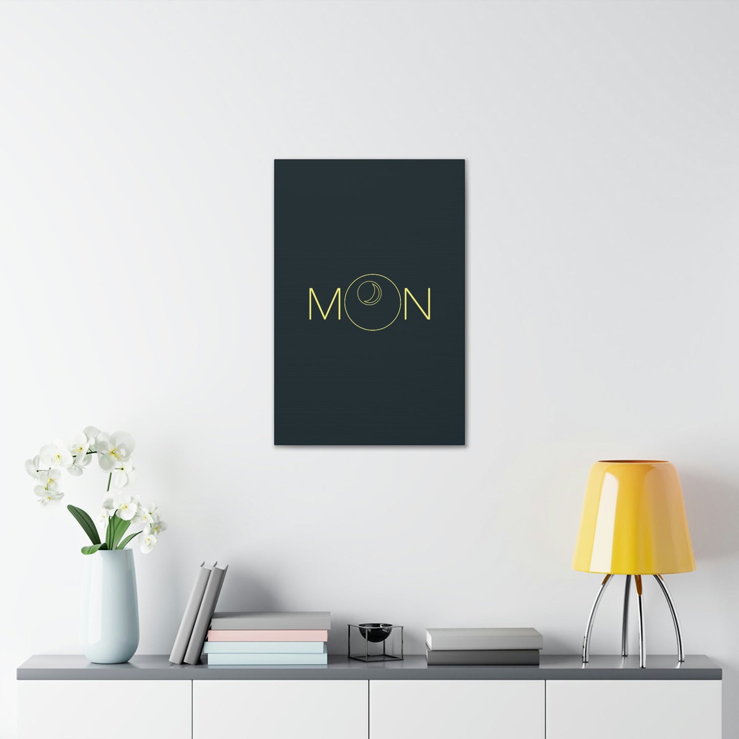 Moon Aesthetic Typography Graphic Drawing Classic Art Canvas Gallery Wraps Ichaku [Perfect Gifts Selection]