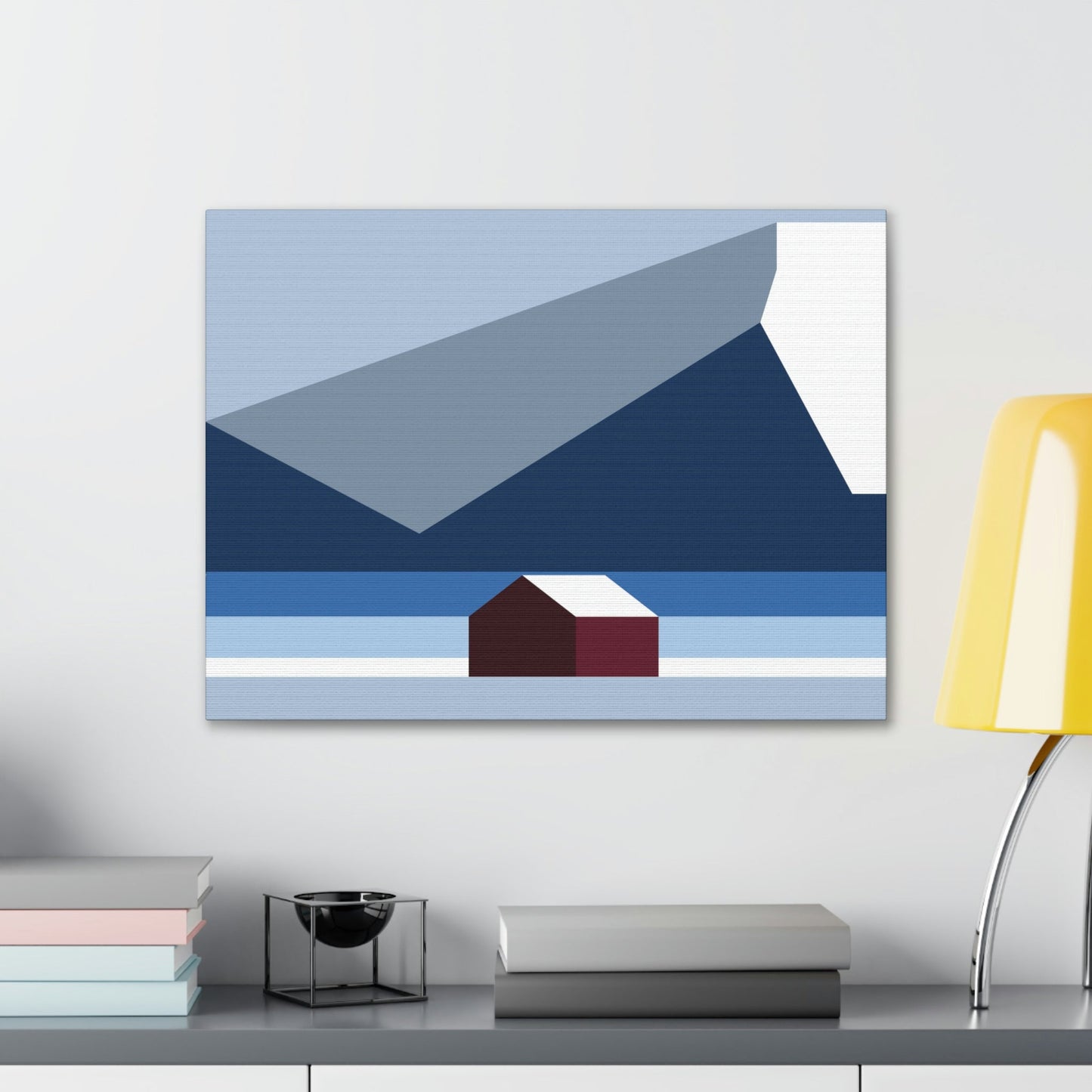 Mountain House Minimal Art Natural Graphic Aesthetic Classic Art Canvas Gallery Wraps Ichaku [Perfect Gifts Selection]