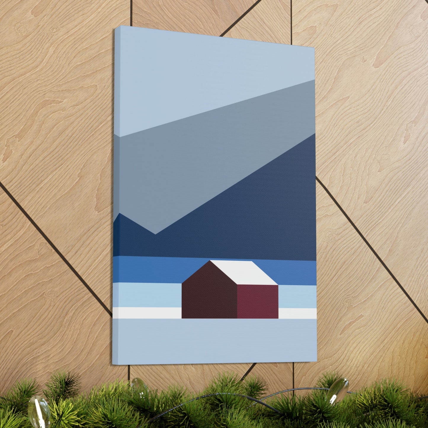 Mountain House Minimal Art Natural Graphic Aesthetic Classic Art Canvas Gallery Wraps Ichaku [Perfect Gifts Selection]