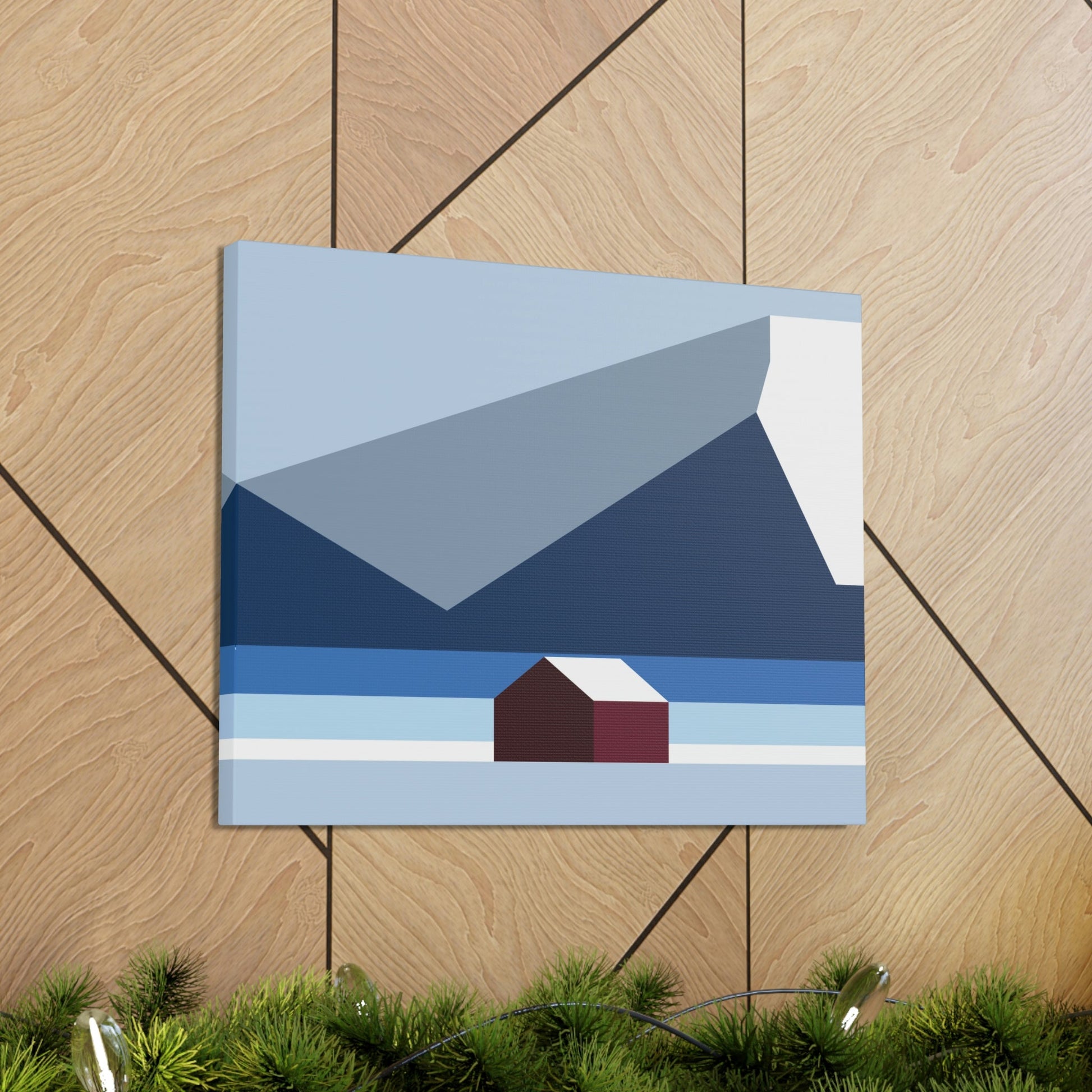 Mountain House Minimal Art Natural Graphic Aesthetic Classic Art Canvas Gallery Wraps Ichaku [Perfect Gifts Selection]