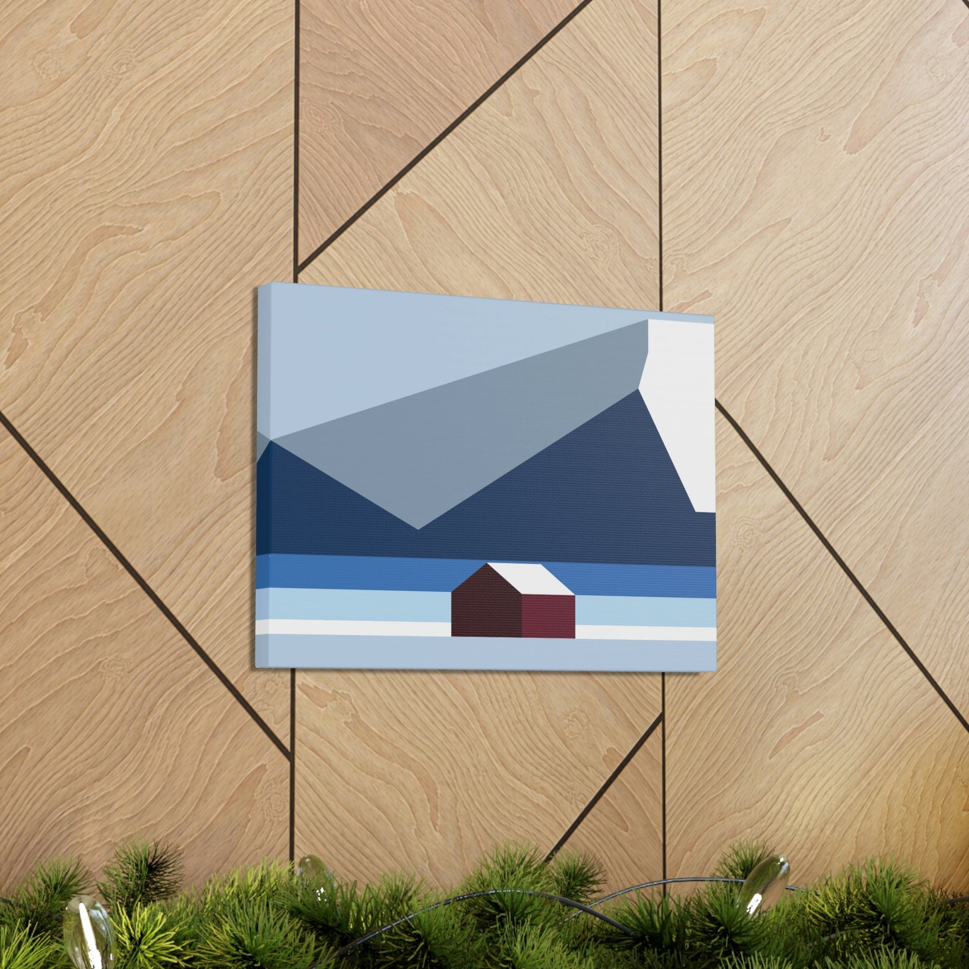 Mountain House Minimal Art Natural Graphic Aesthetic Classic Art Canvas Gallery Wraps Ichaku [Perfect Gifts Selection]