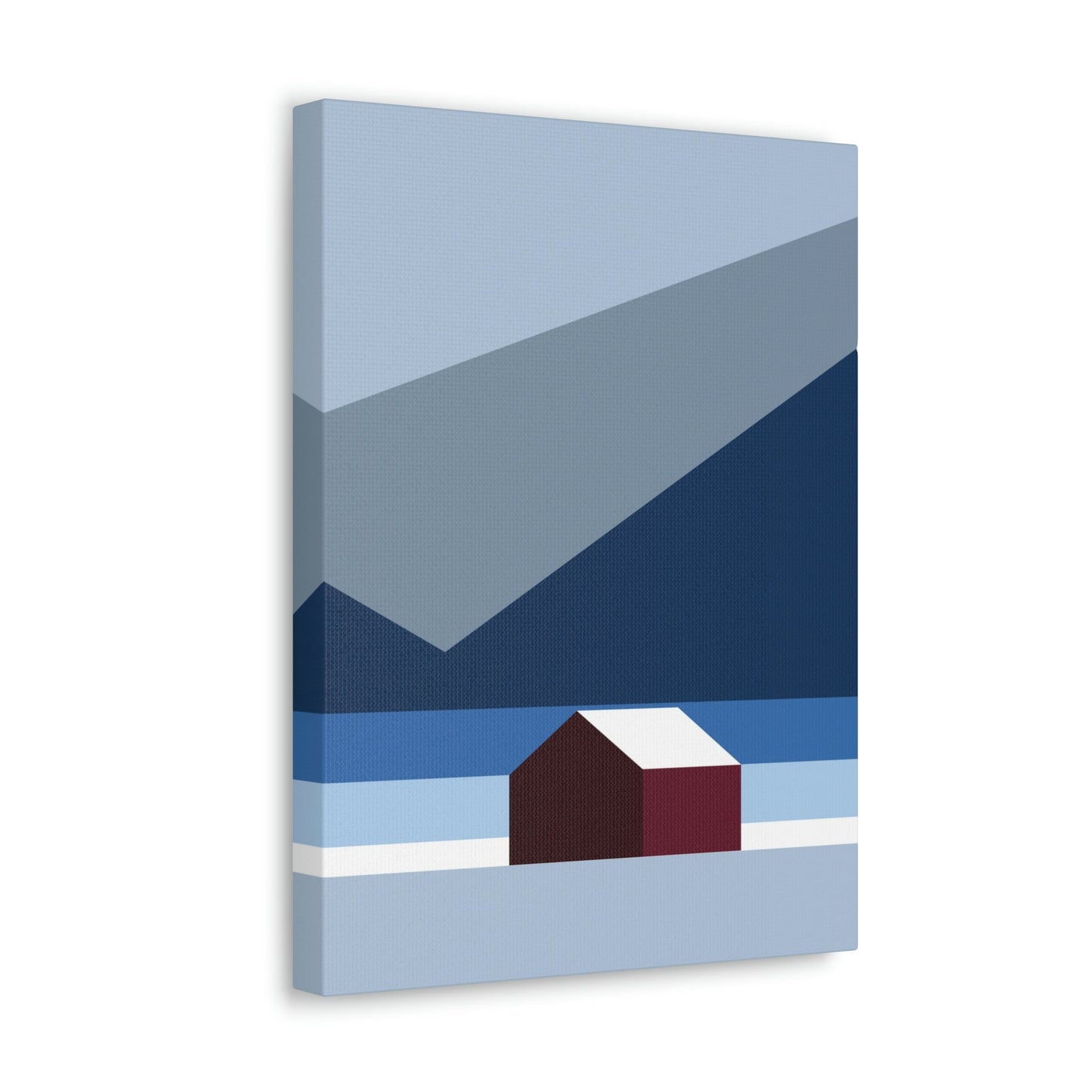 Mountain House Minimal Art Natural Graphic Aesthetic Classic Art Canvas Gallery Wraps Ichaku [Perfect Gifts Selection]