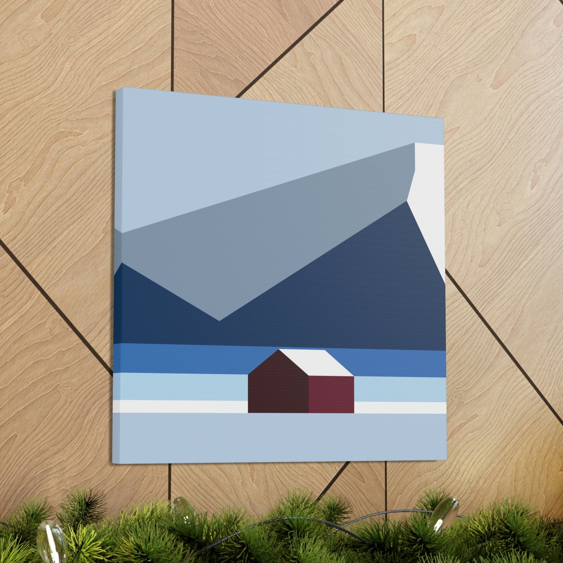 Mountain House Minimal Art Natural Graphic Aesthetic Classic Art Canvas Gallery Wraps Ichaku [Perfect Gifts Selection]