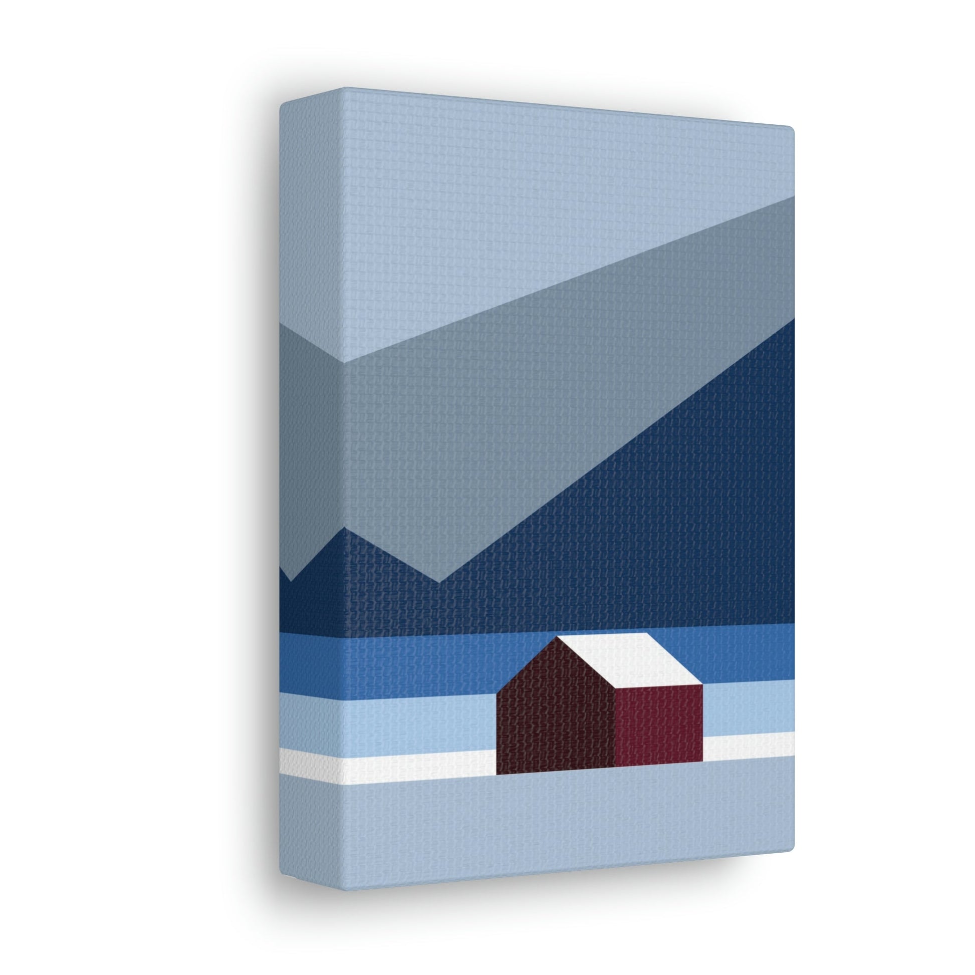 Mountain House Minimal Art Natural Graphic Aesthetic Classic Art Canvas Gallery Wraps Ichaku [Perfect Gifts Selection]