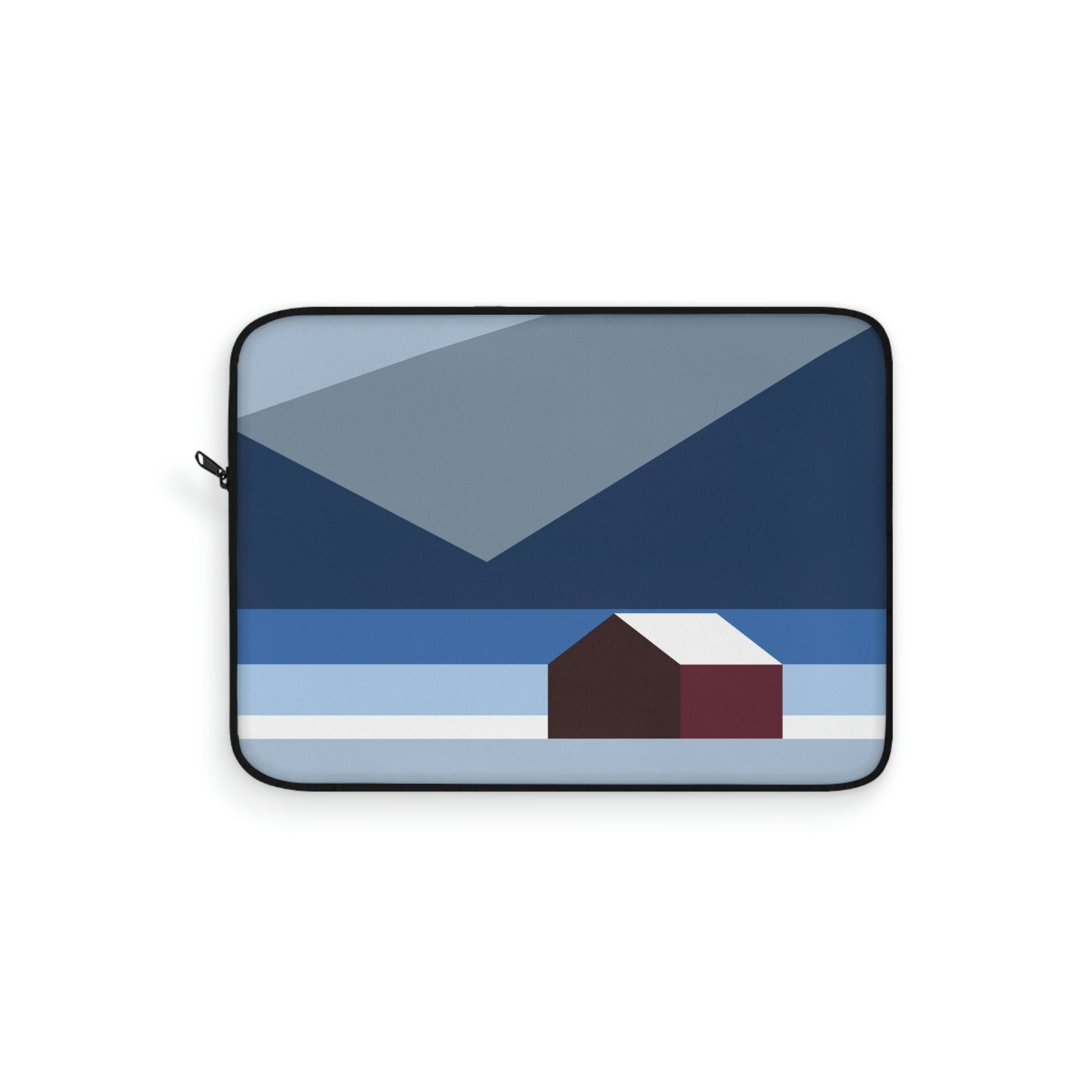 Mountain House Minimal Art Natural Graphic Aesthetic Laptop Sleeve Ichaku [Perfect Gifts Selection]