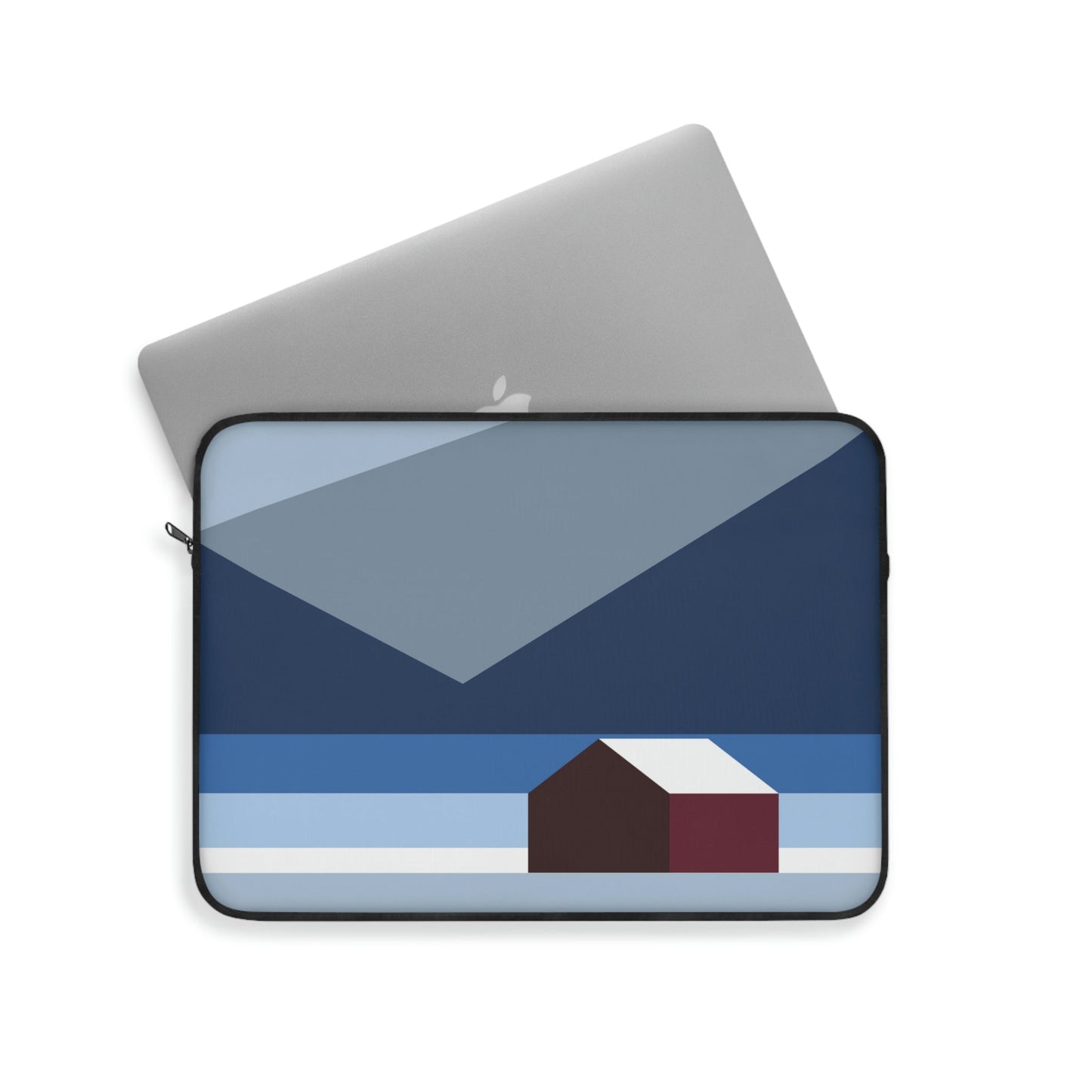 Mountain House Minimal Art Natural Graphic Aesthetic Laptop Sleeve Ichaku [Perfect Gifts Selection]