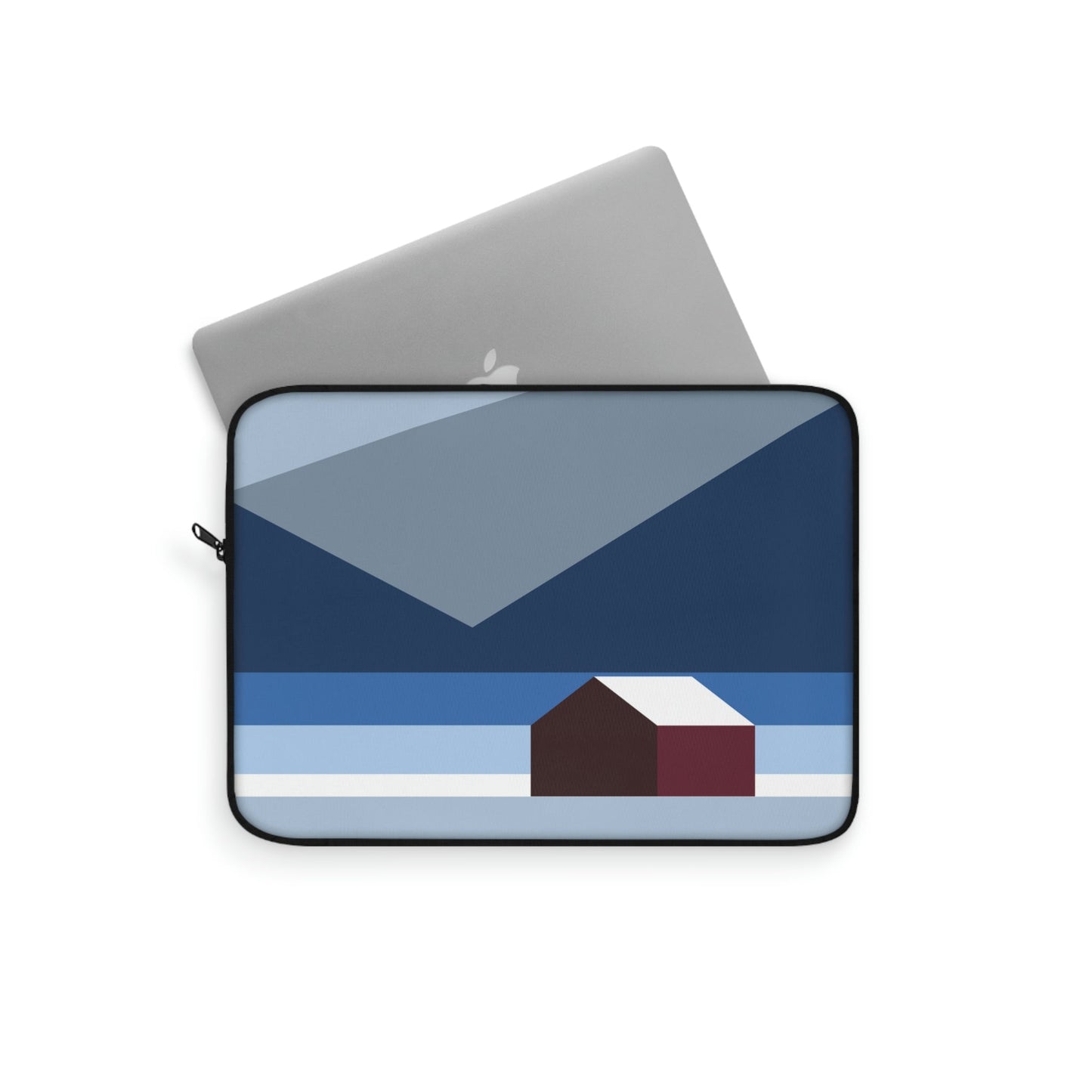 Mountain House Minimal Art Natural Graphic Aesthetic Laptop Sleeve Ichaku [Perfect Gifts Selection]