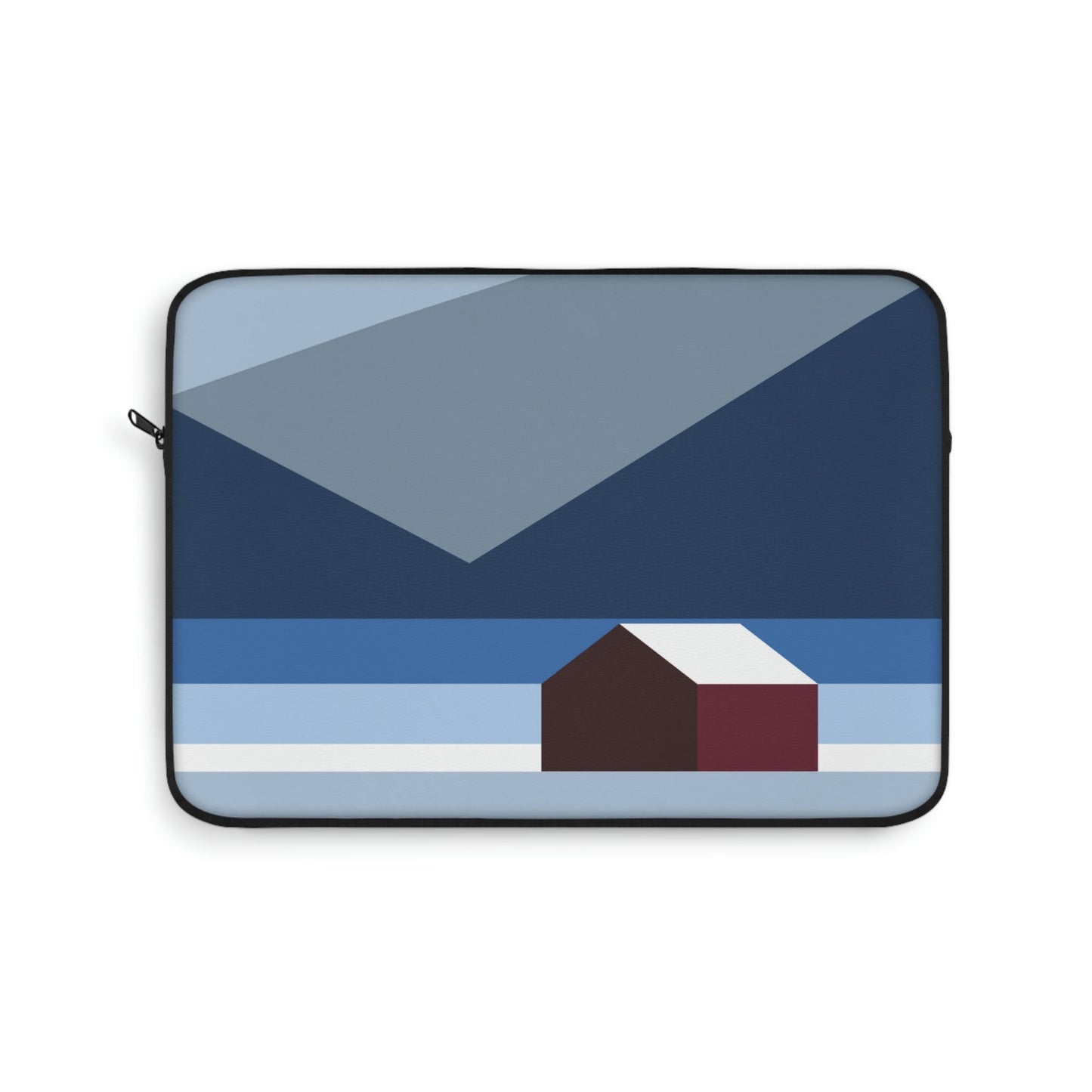 Mountain House Minimal Art Natural Graphic Aesthetic Laptop Sleeve Ichaku [Perfect Gifts Selection]