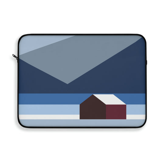 Mountain House Minimal Art Natural Graphic Aesthetic Laptop Sleeve Ichaku [Perfect Gifts Selection]