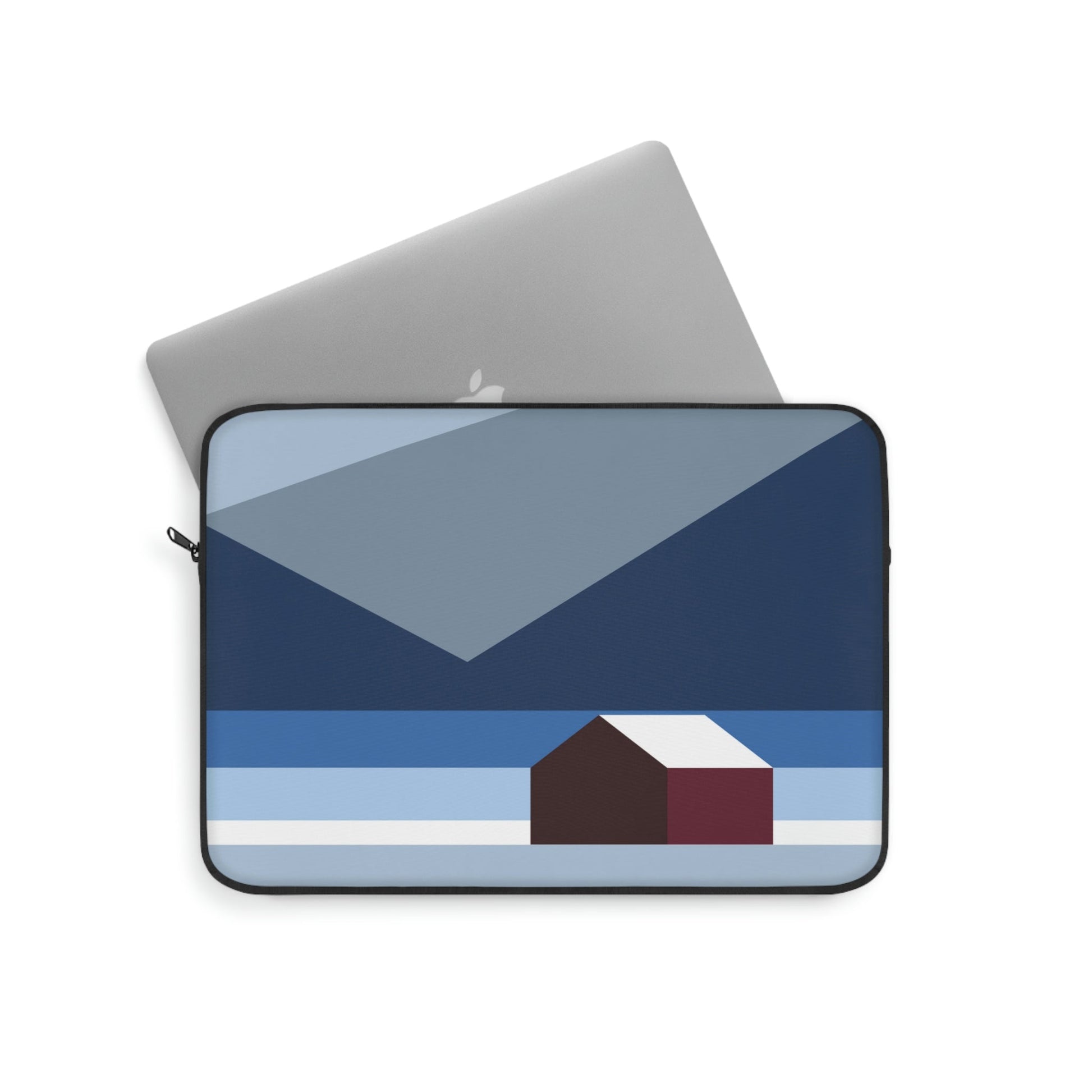 Mountain House Minimal Art Natural Graphic Aesthetic Laptop Sleeve Ichaku [Perfect Gifts Selection]