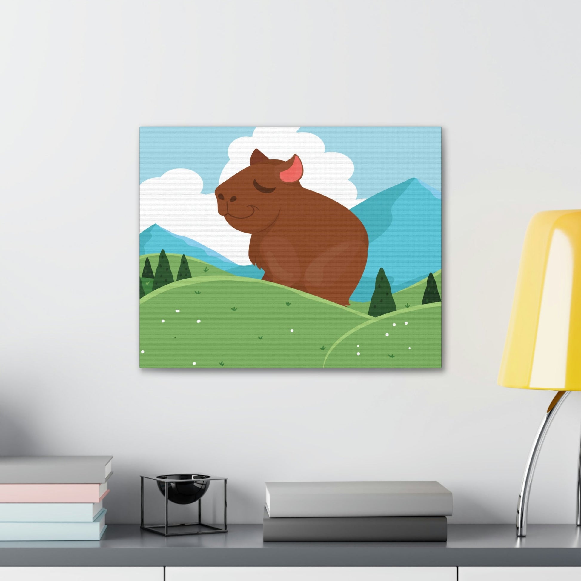 Mountain Wild Capybara Cute Funny Anime Aesthetic Classic Art Canvas Gallery Wraps Ichaku [Perfect Gifts Selection]