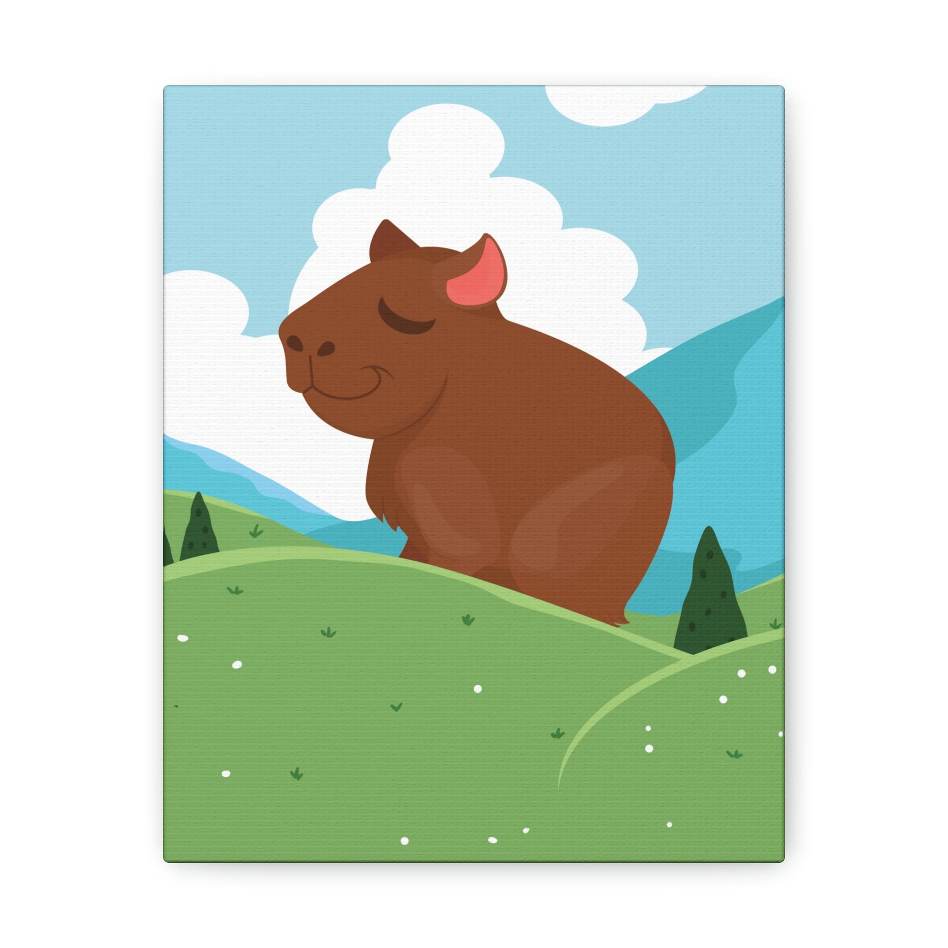 Mountain Wild Capybara Cute Funny Anime Aesthetic Classic Art Canvas Gallery Wraps Ichaku [Perfect Gifts Selection]