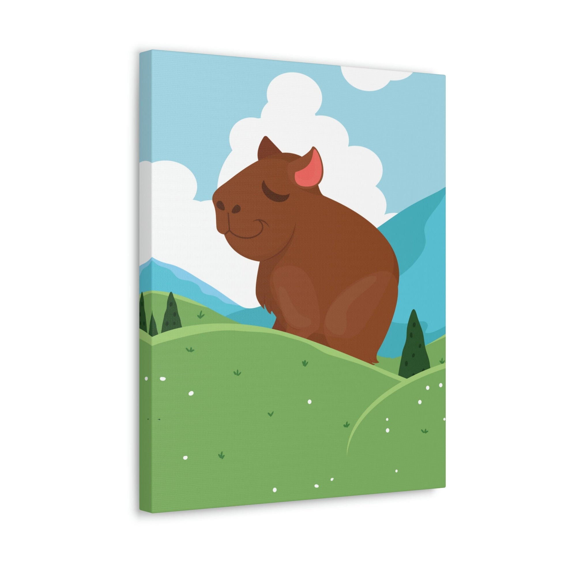 Mountain Wild Capybara Cute Funny Anime Aesthetic Classic Art Canvas Gallery Wraps Ichaku [Perfect Gifts Selection]