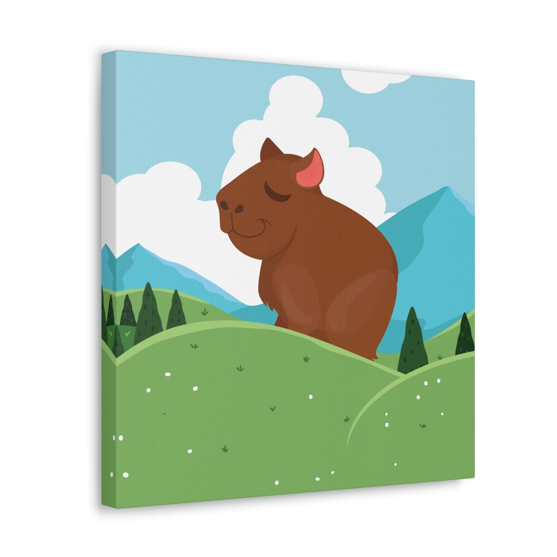 Mountain Wild Capybara Cute Funny Anime Aesthetic Classic Art Canvas Gallery Wraps Ichaku [Perfect Gifts Selection]