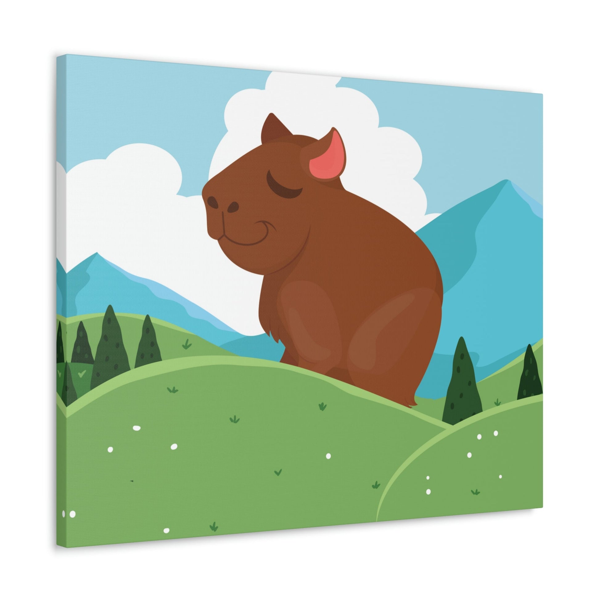 Mountain Wild Capybara Cute Funny Anime Aesthetic Classic Art Canvas Gallery Wraps Ichaku [Perfect Gifts Selection]