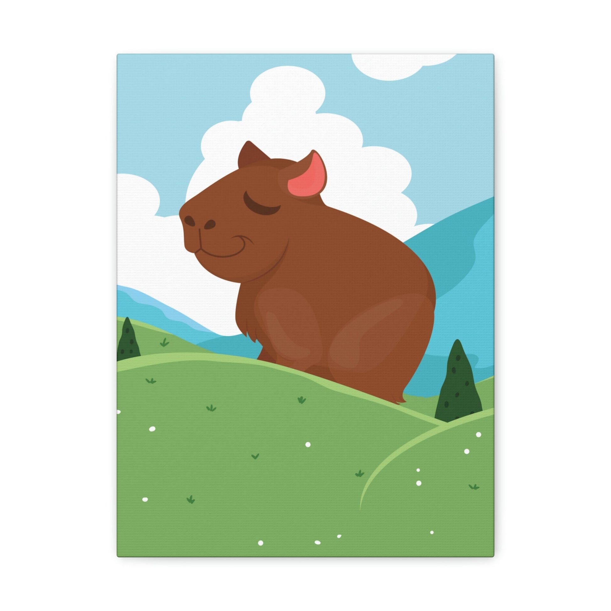 Mountain Wild Capybara Cute Funny Anime Aesthetic Classic Art Canvas Gallery Wraps Ichaku [Perfect Gifts Selection]