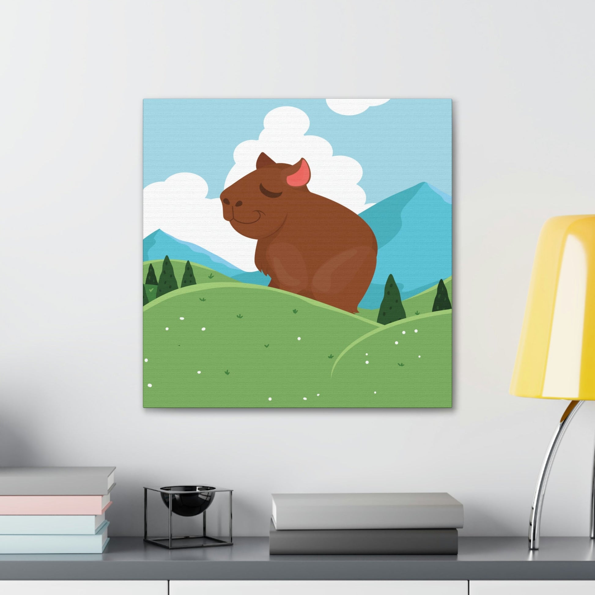 Mountain Wild Capybara Cute Funny Anime Aesthetic Classic Art Canvas Gallery Wraps Ichaku [Perfect Gifts Selection]