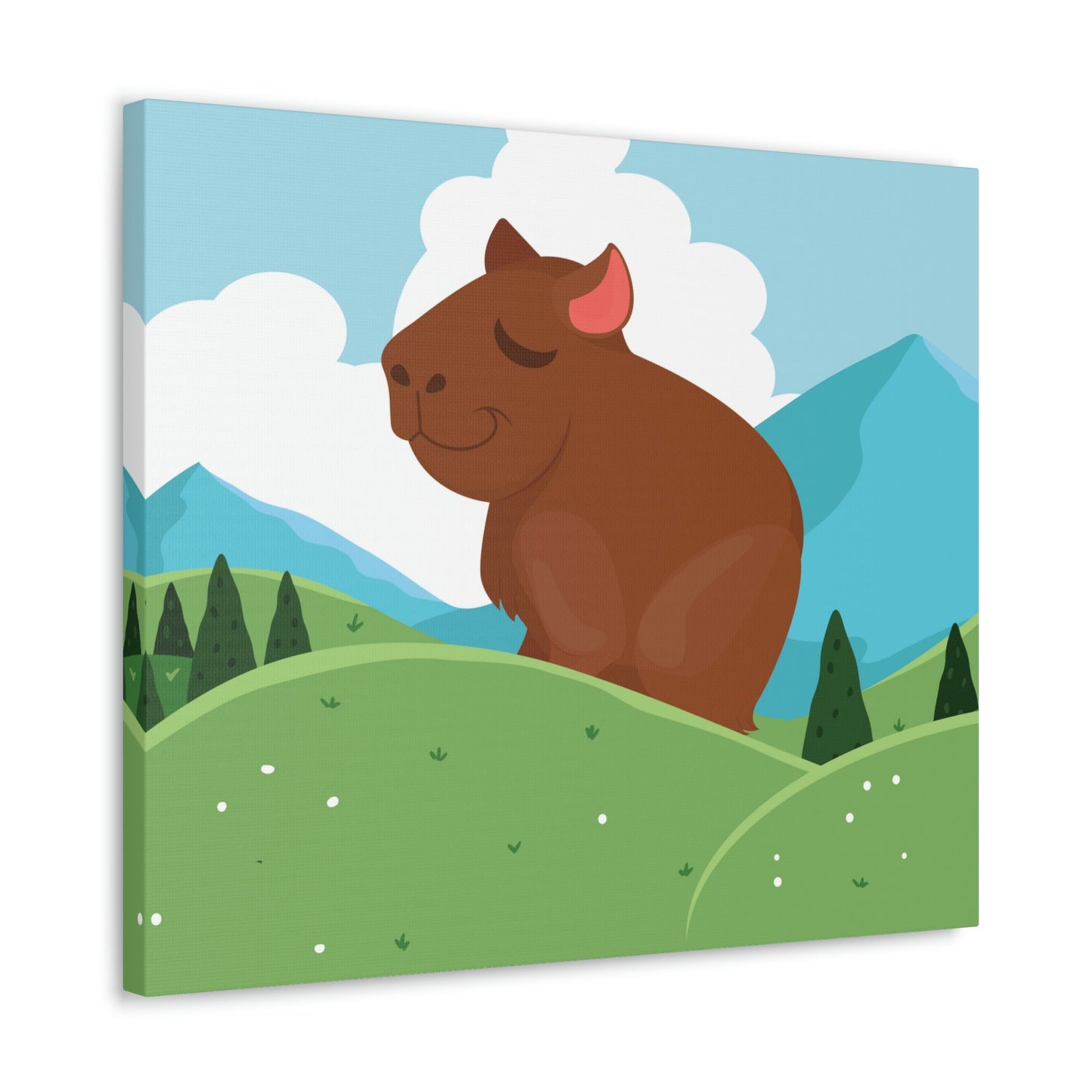 Mountain Wild Capybara Cute Funny Anime Aesthetic Classic Art Canvas Gallery Wraps Ichaku [Perfect Gifts Selection]