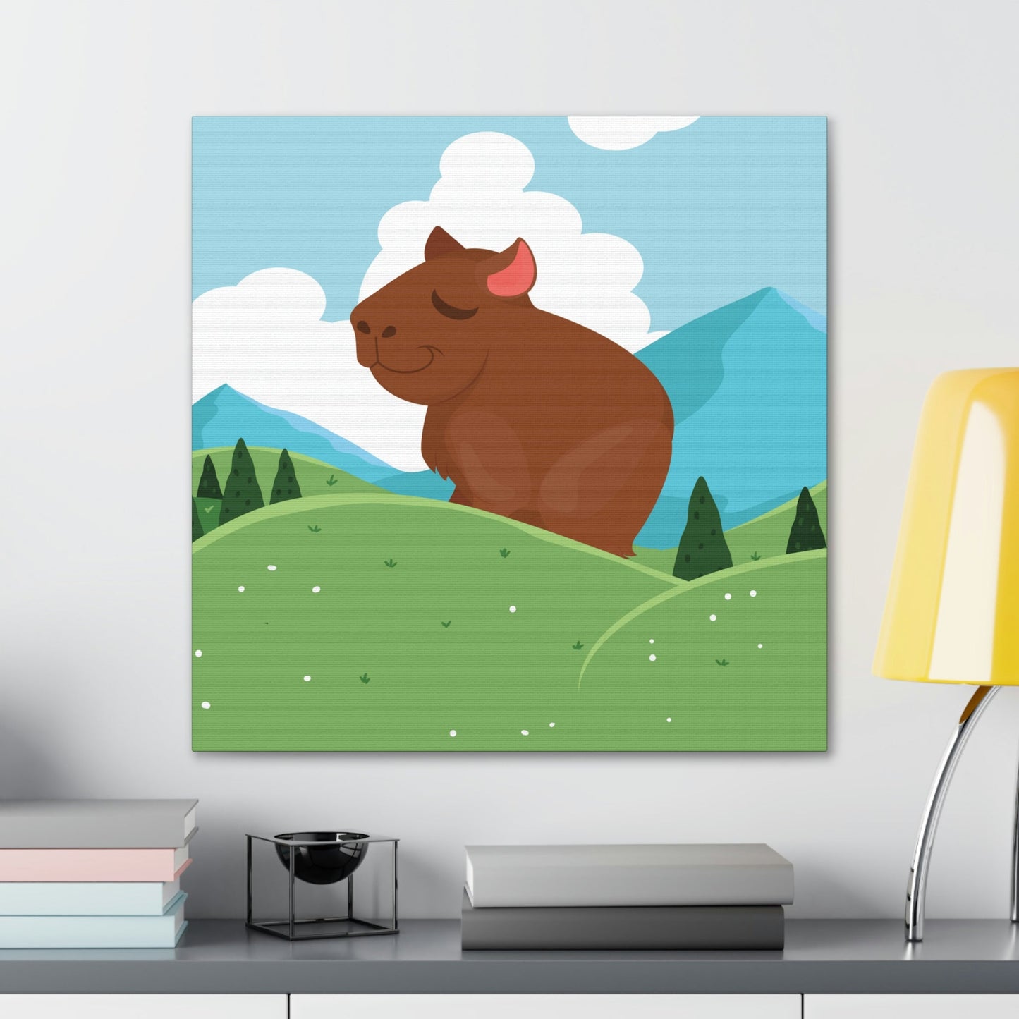 Mountain Wild Capybara Cute Funny Anime Aesthetic Classic Art Canvas Gallery Wraps Ichaku [Perfect Gifts Selection]