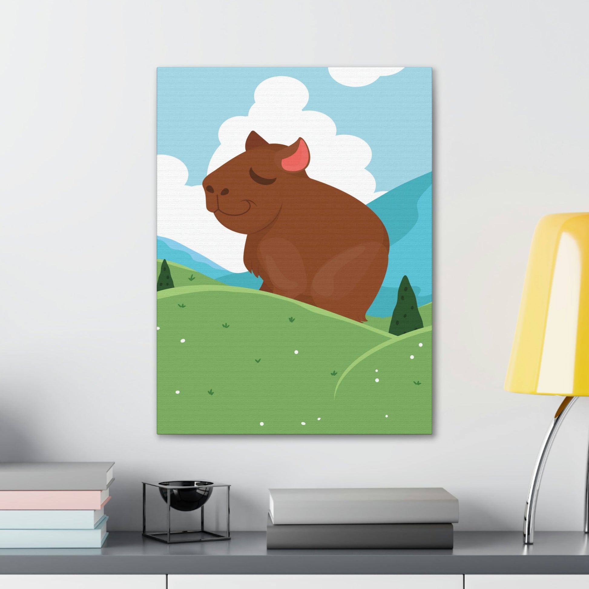 Mountain Wild Capybara Cute Funny Anime Aesthetic Classic Art Canvas Gallery Wraps Ichaku [Perfect Gifts Selection]