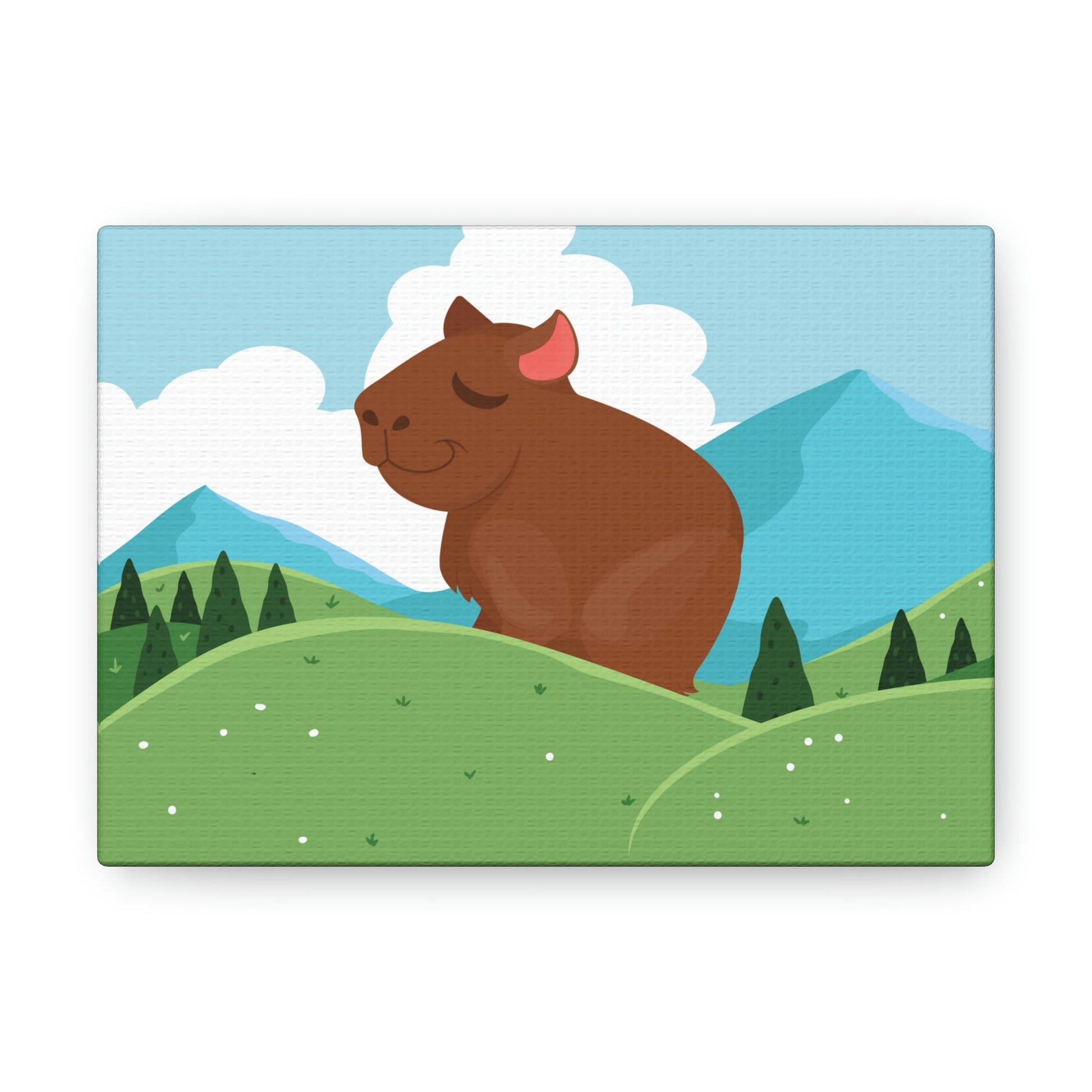 Mountain Wild Capybara Cute Funny Anime Aesthetic Classic Art Canvas Gallery Wraps Ichaku [Perfect Gifts Selection]